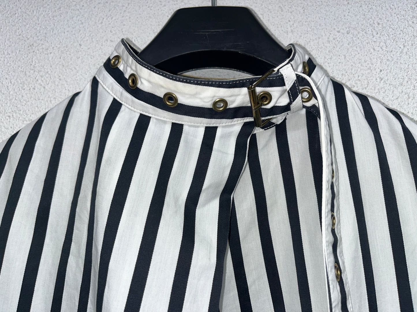 MARQUES/ALMEIDA striped belted blouse (XS)