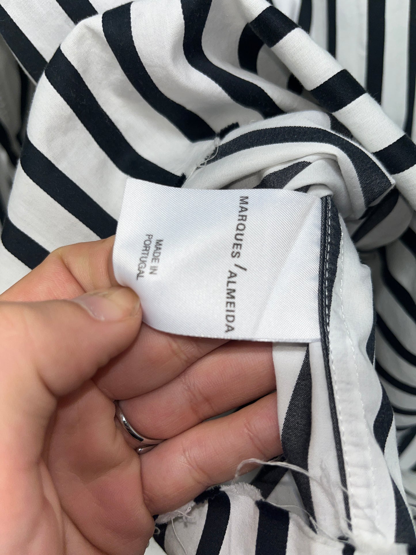 MARQUES/ALMEIDA striped belted blouse (XS)