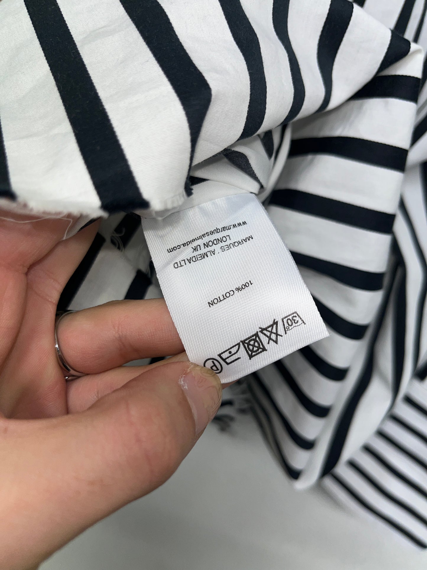 MARQUES/ALMEIDA striped belted blouse (XS)