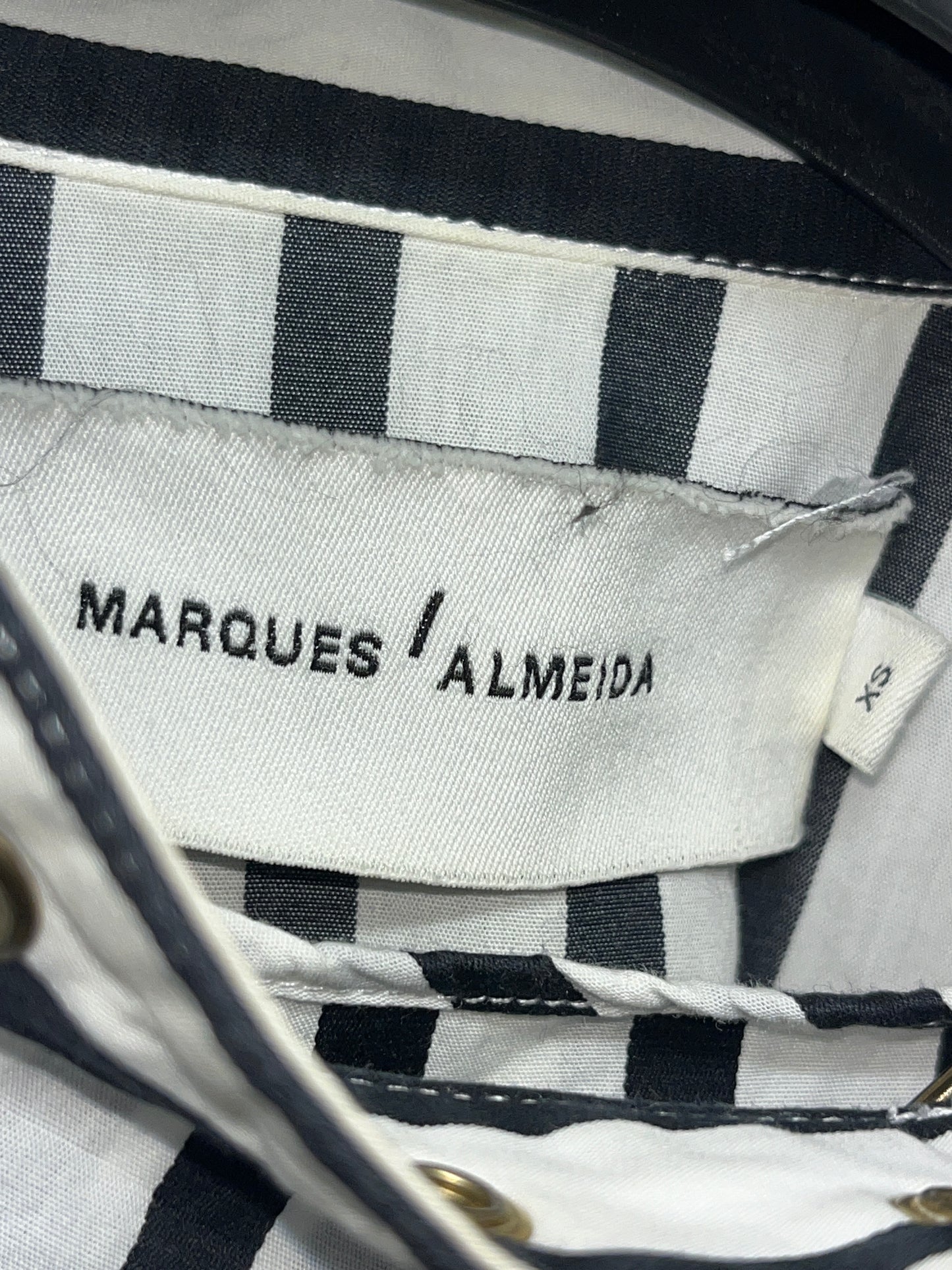 MARQUES/ALMEIDA striped belted blouse (XS)