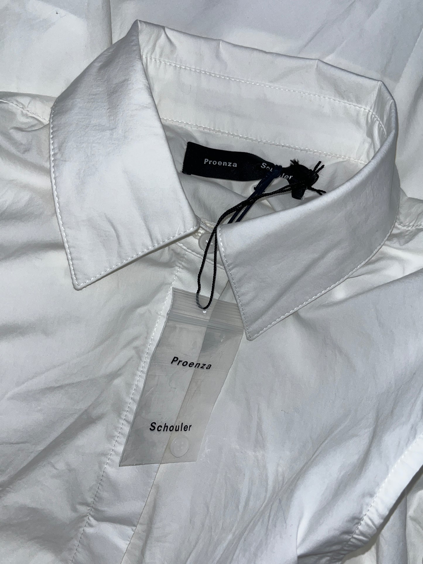 PROENZA SCHOULER white 'Cindy' asymmetrical double layer dress (S)