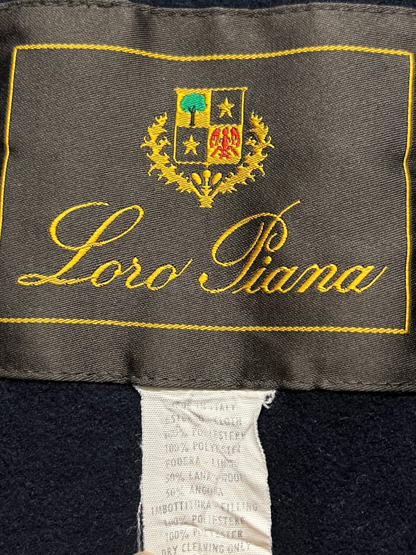 LORO PIANA angora wool and nylon parka jacket (L)