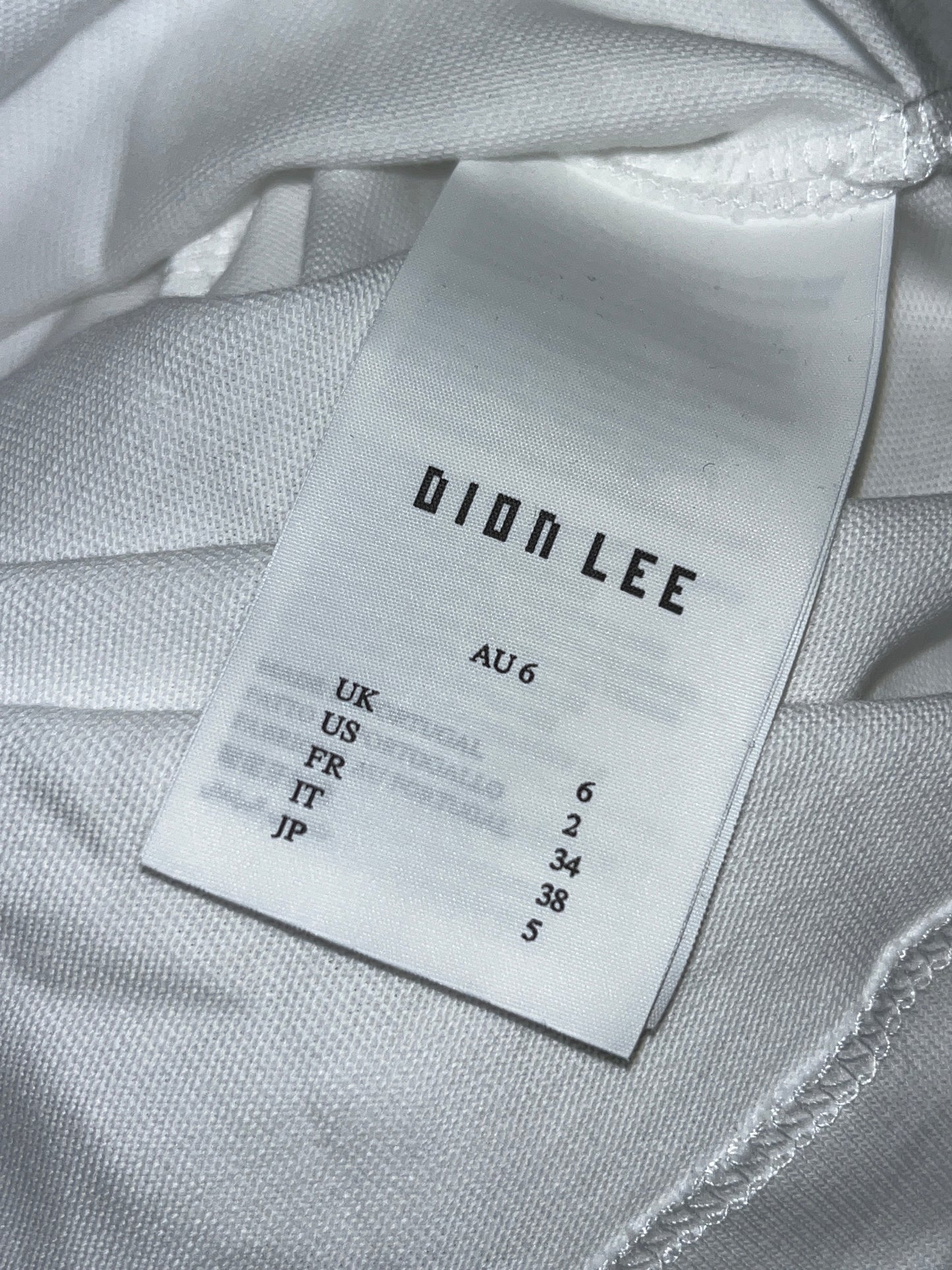 DION LEE white knot t-shirt (XS)