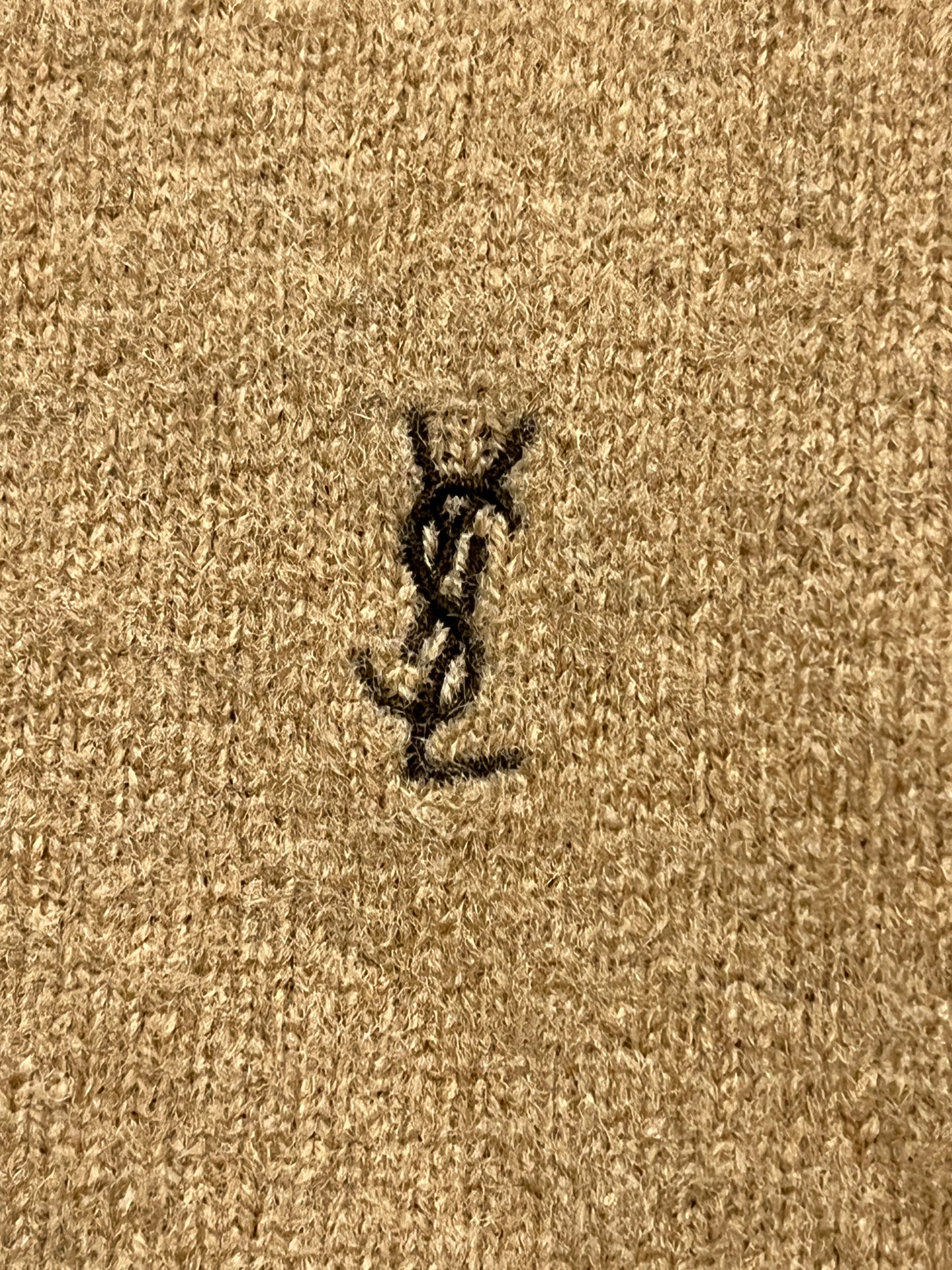 YVES SAINT LAURENT beige wool sweater (L)