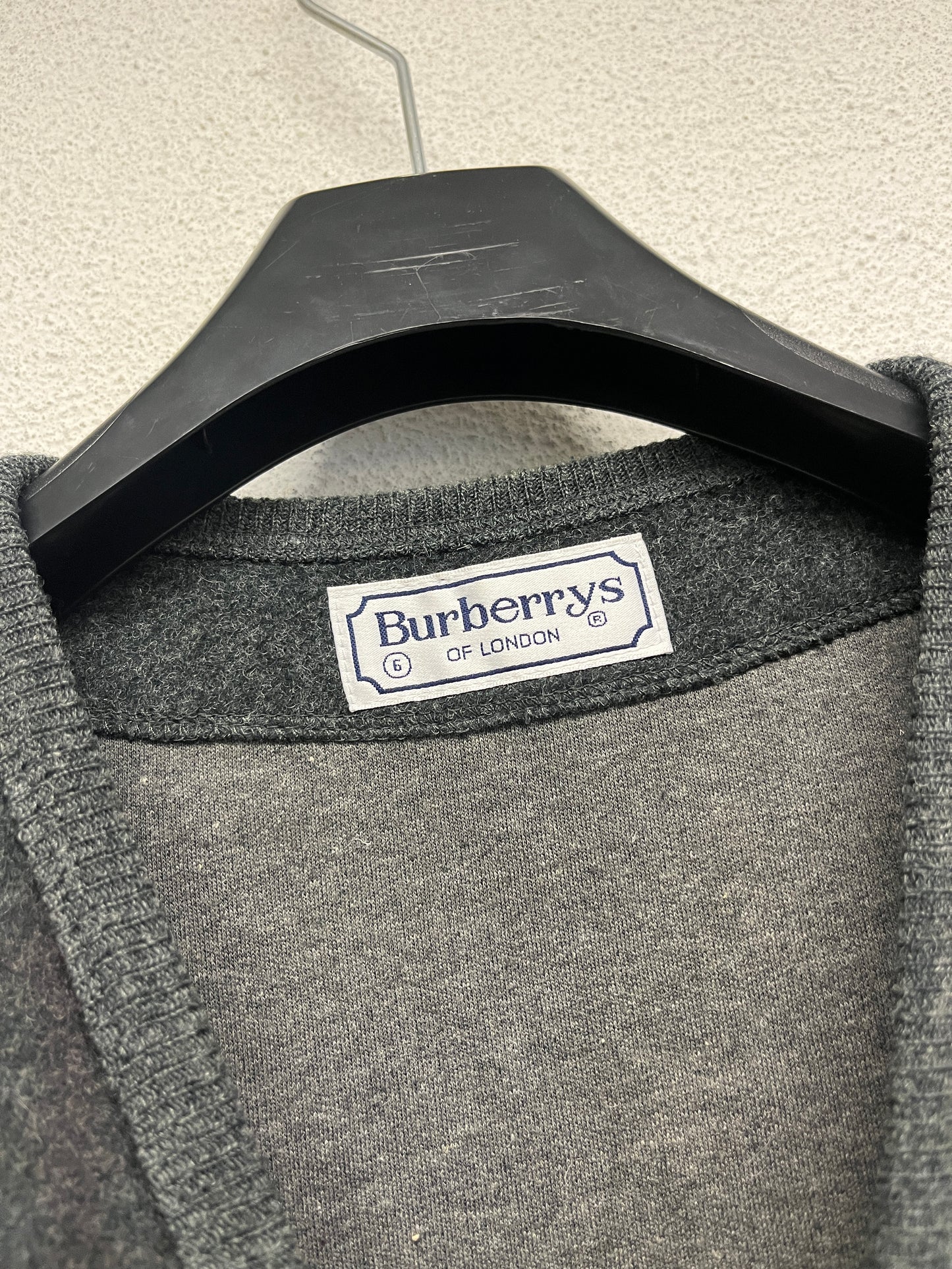 BURBERRY navy-grey plaid wool vest (XL)