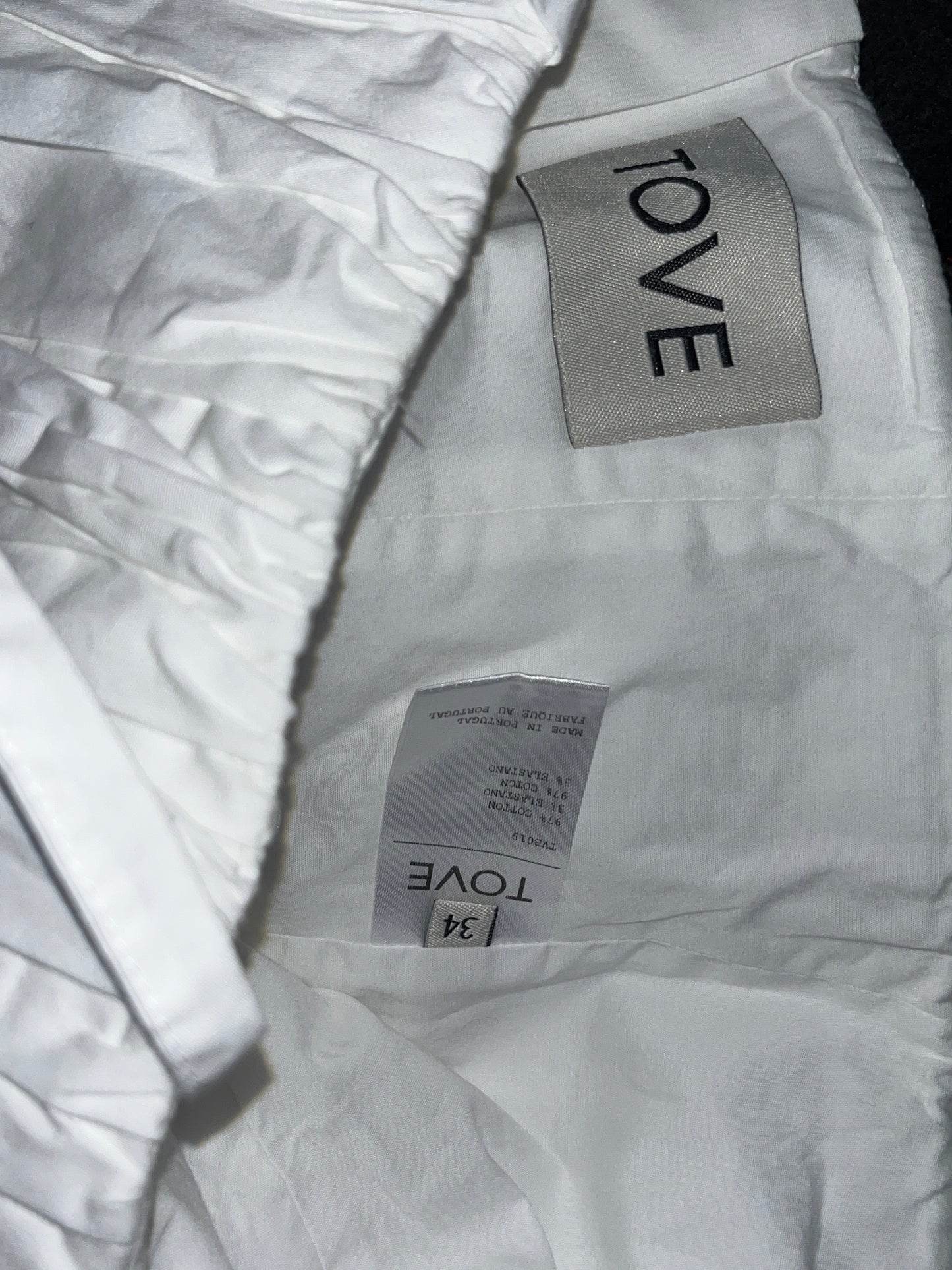 TOVE white crop top (34/XS)