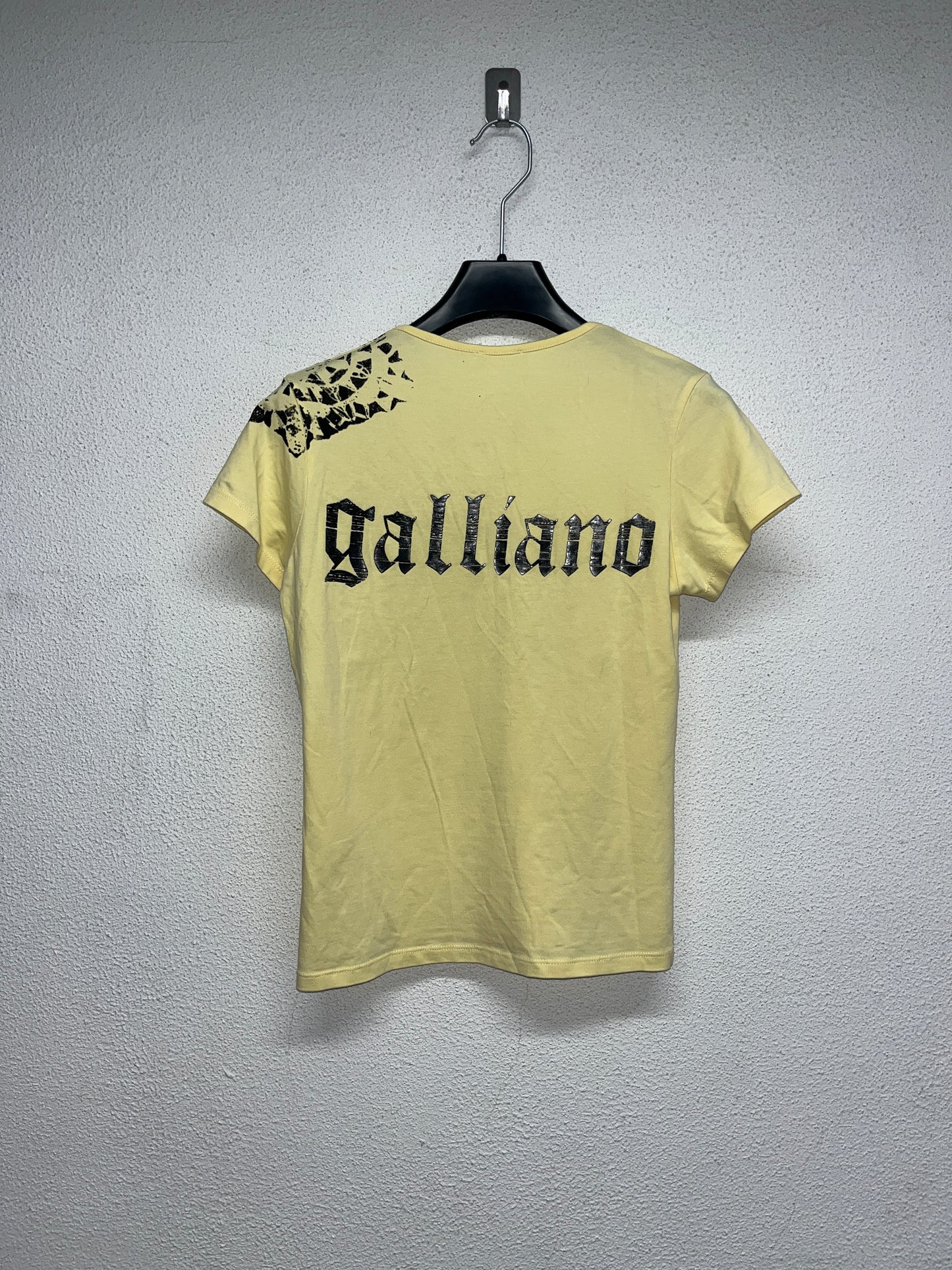 JOHN GALLIANO yellow skull graphic baby t-shirt (M)