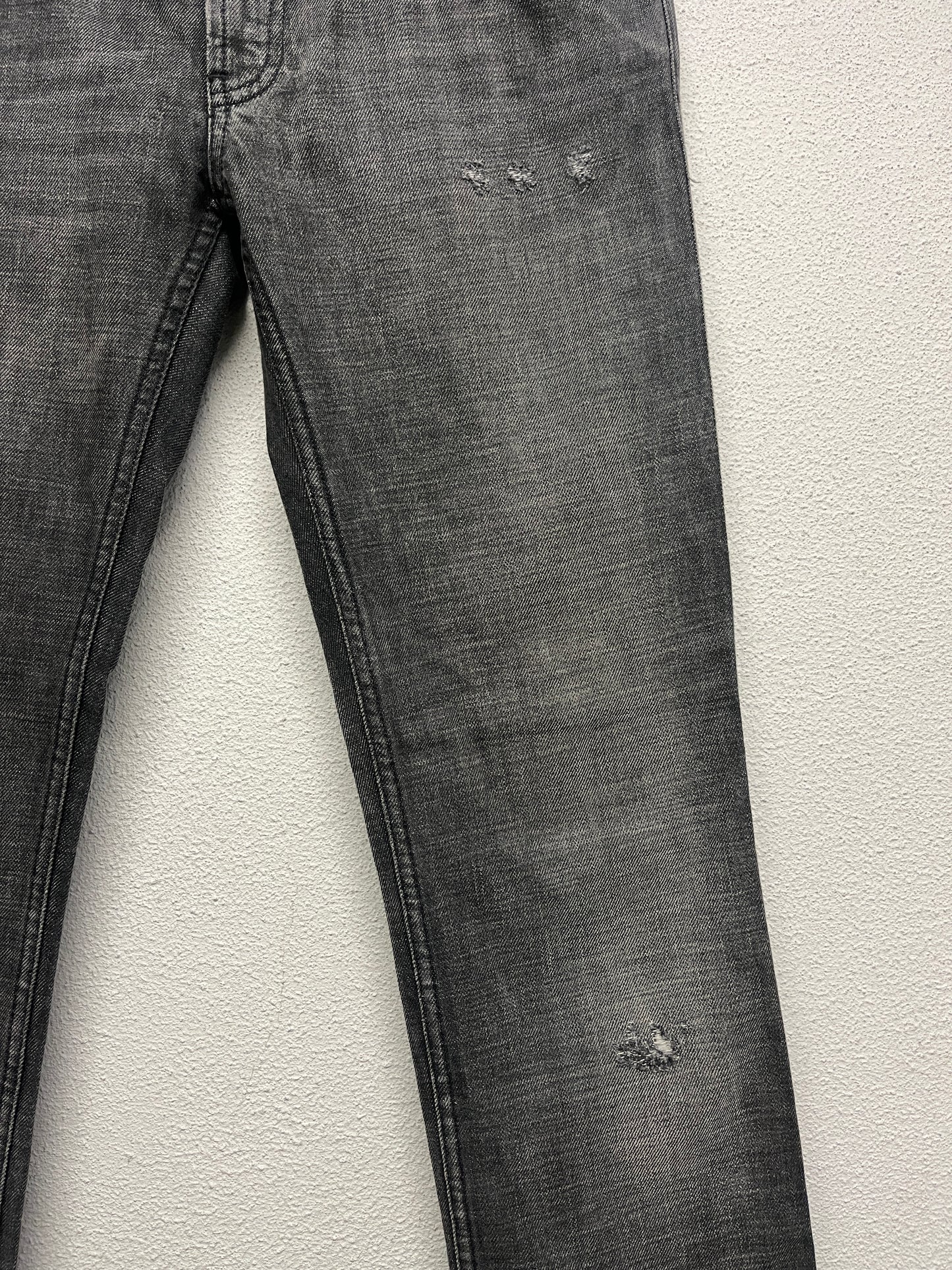 PRADA grey denim straight fit low waist trousers (M/XL)