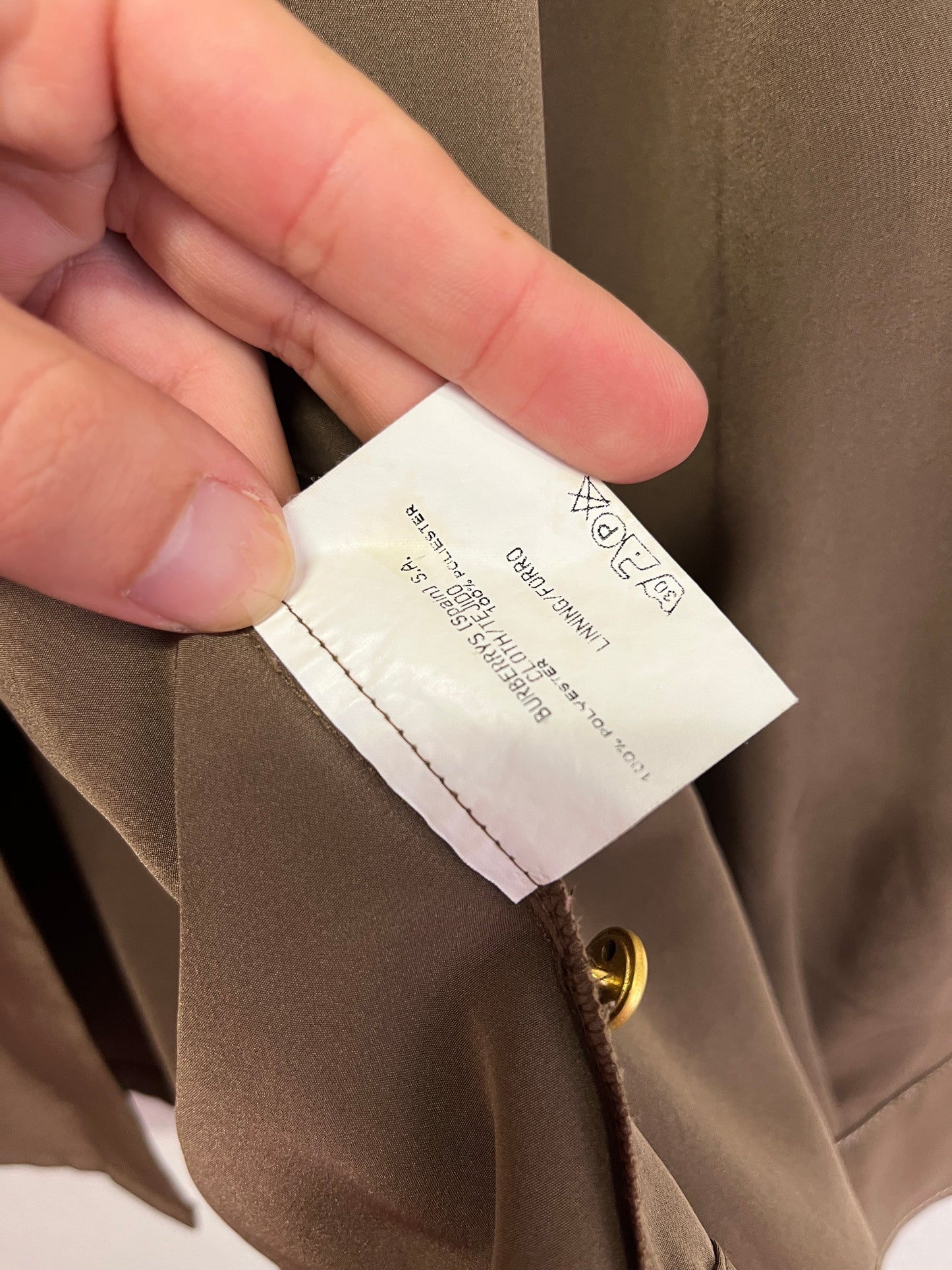 BURBERRY brown shirt (L)