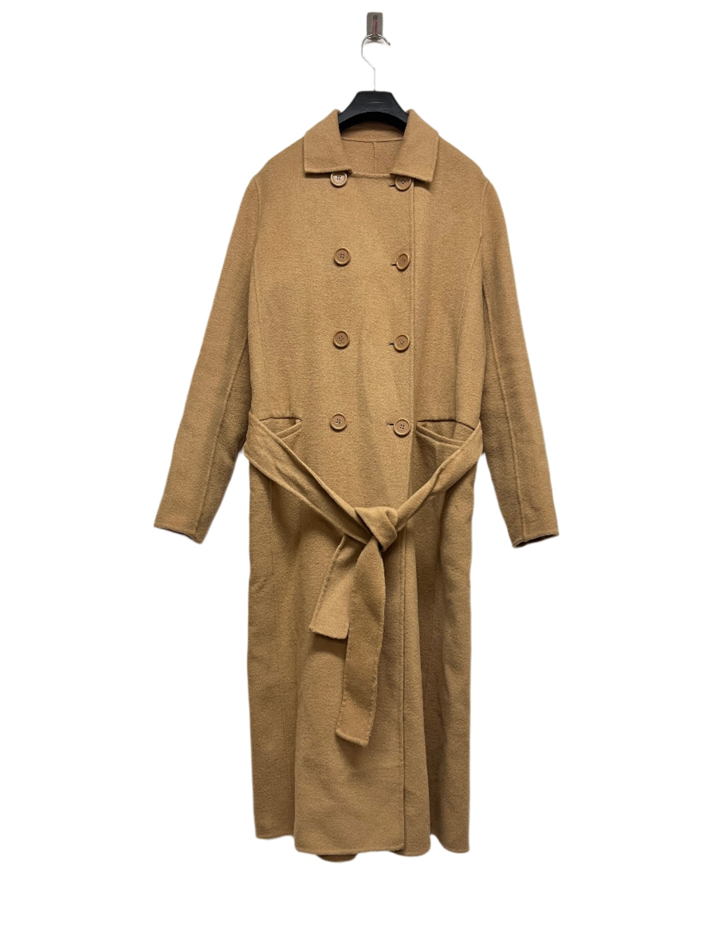 MAJE beige wool belted coat (M)