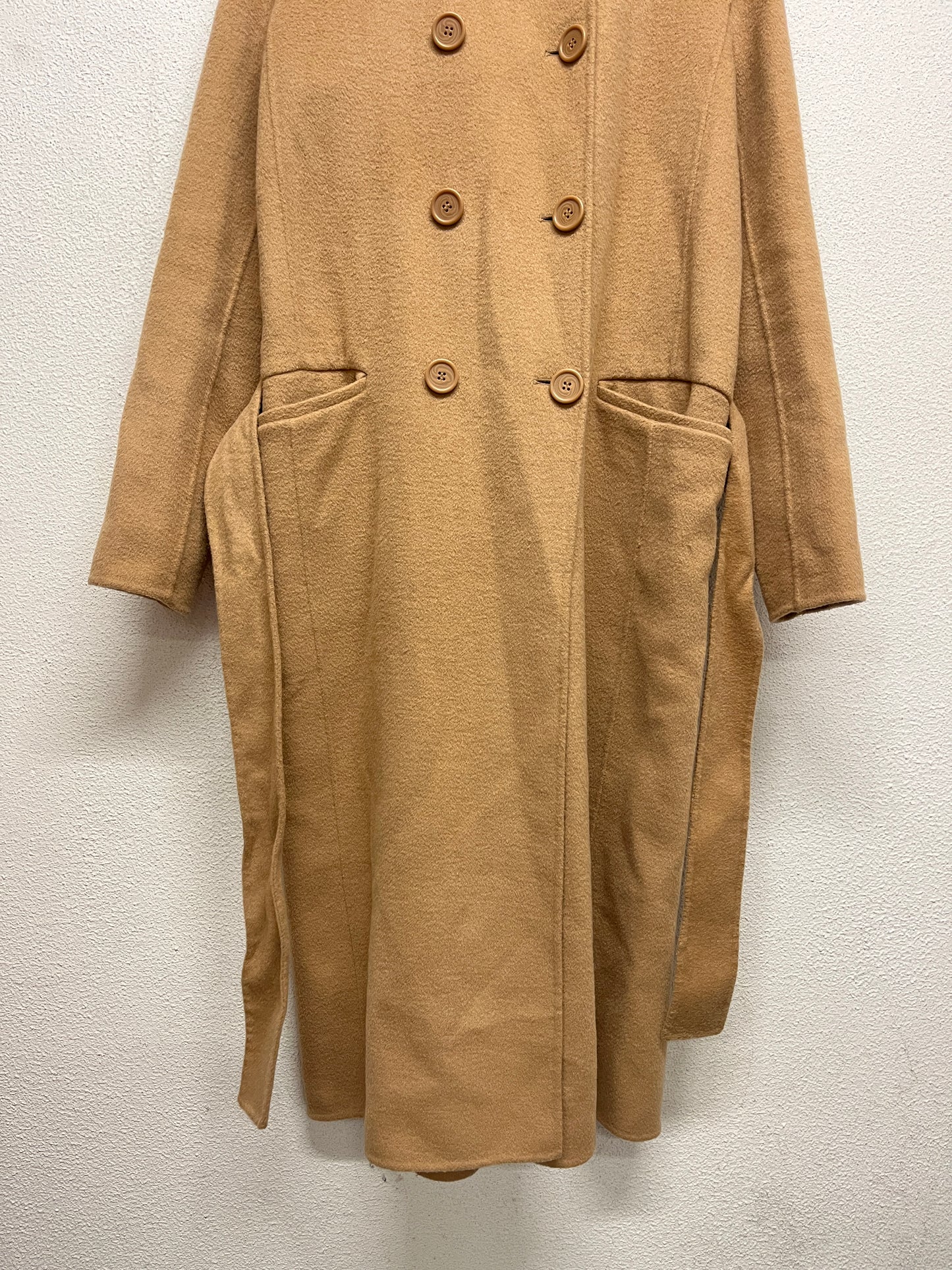 MAJE beige wool belted coat (M)