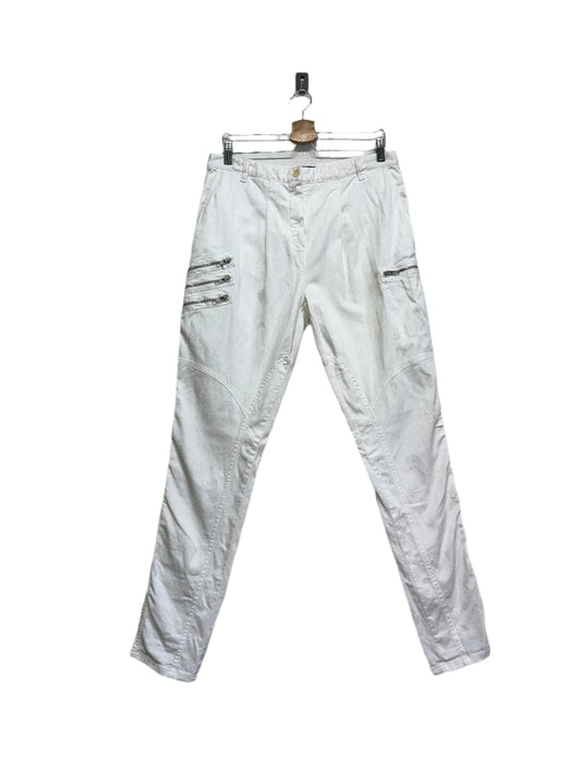 JOSEPH white zipper trousers (M)