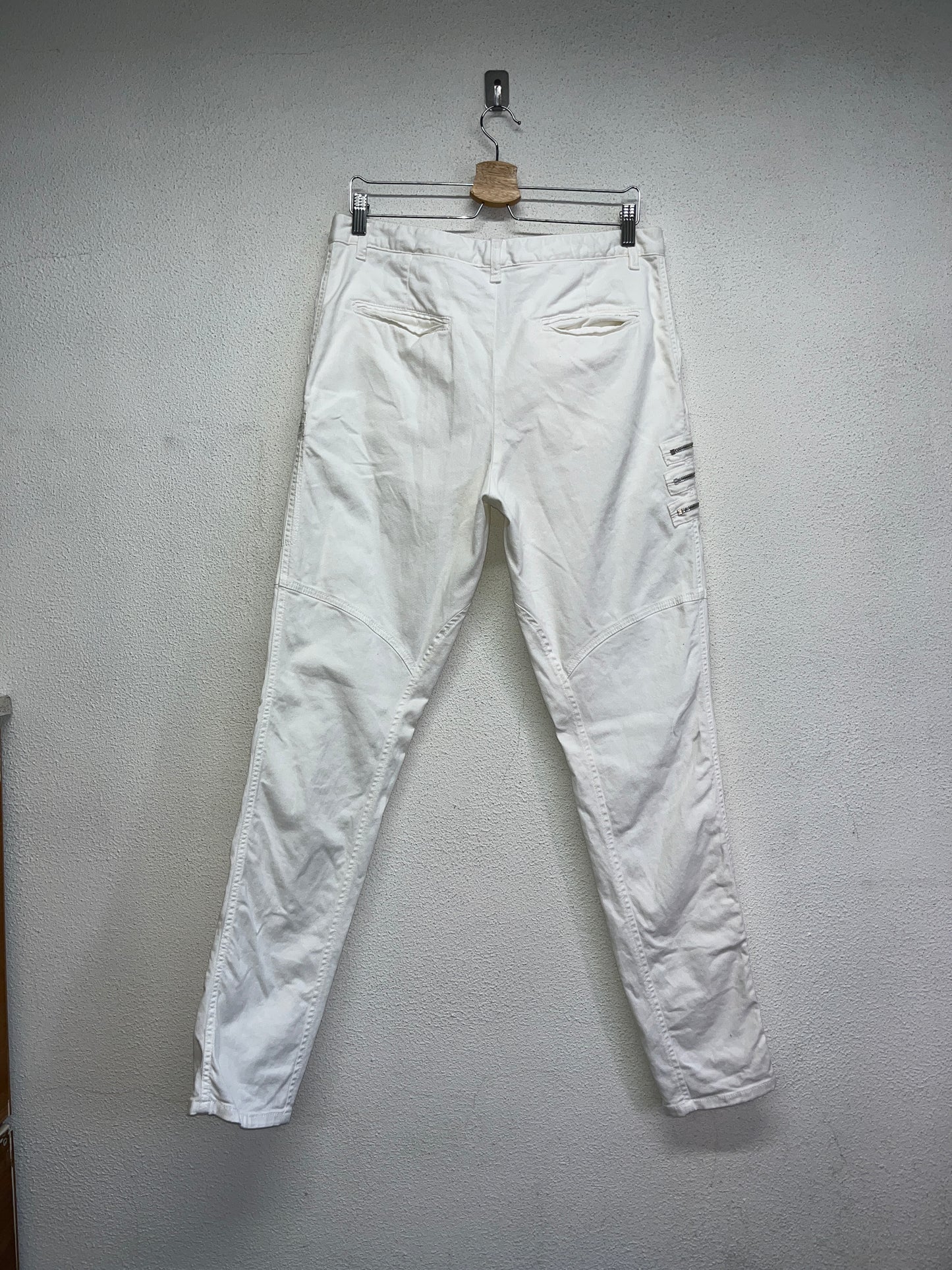 JOSEPH white zipper trousers (M)