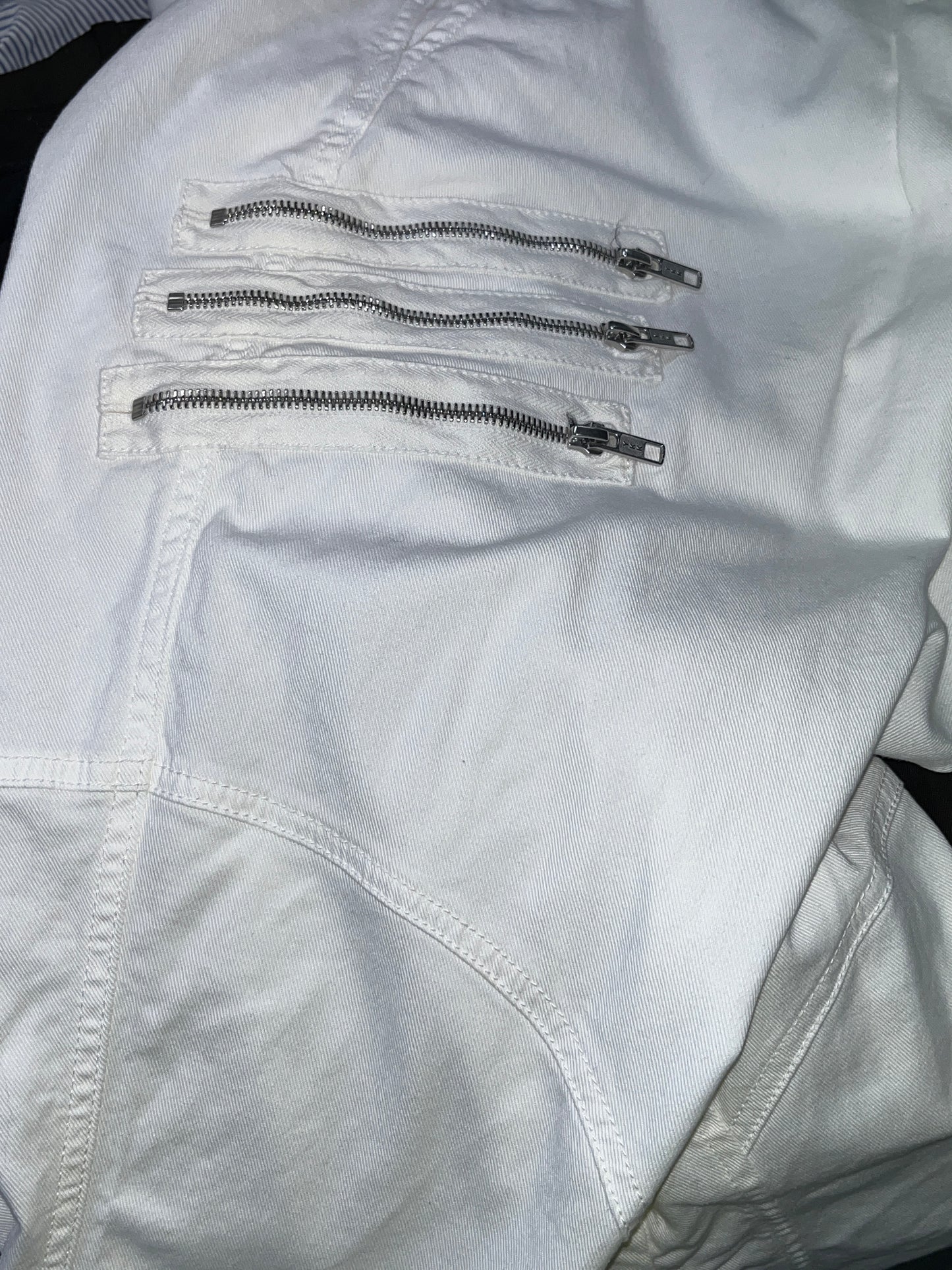 JOSEPH white zipper trousers (M)