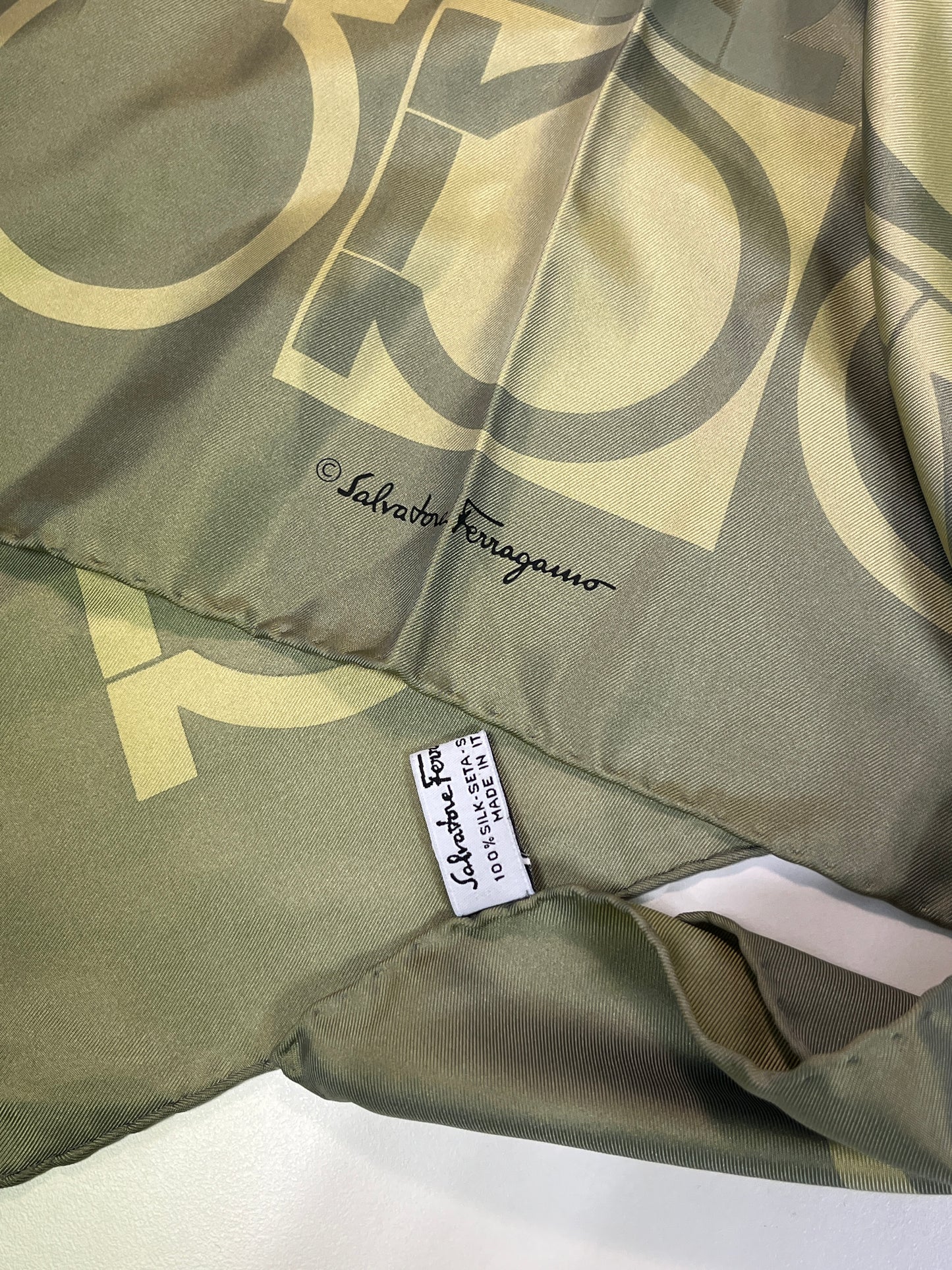 FERRAGAMO monogram silk handkerchief