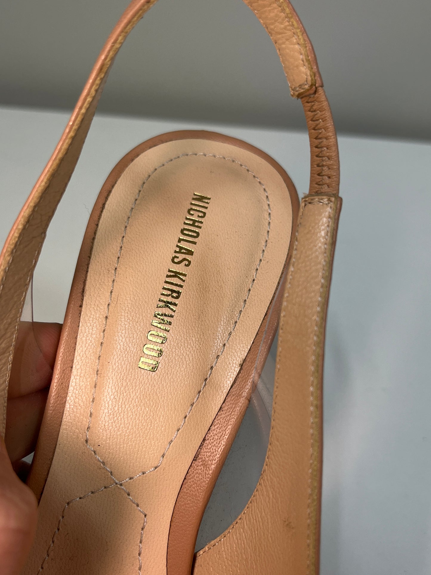 NICHOLAS KIRKWOOD leather Alyssa slingback pumps (37IT/38EU)