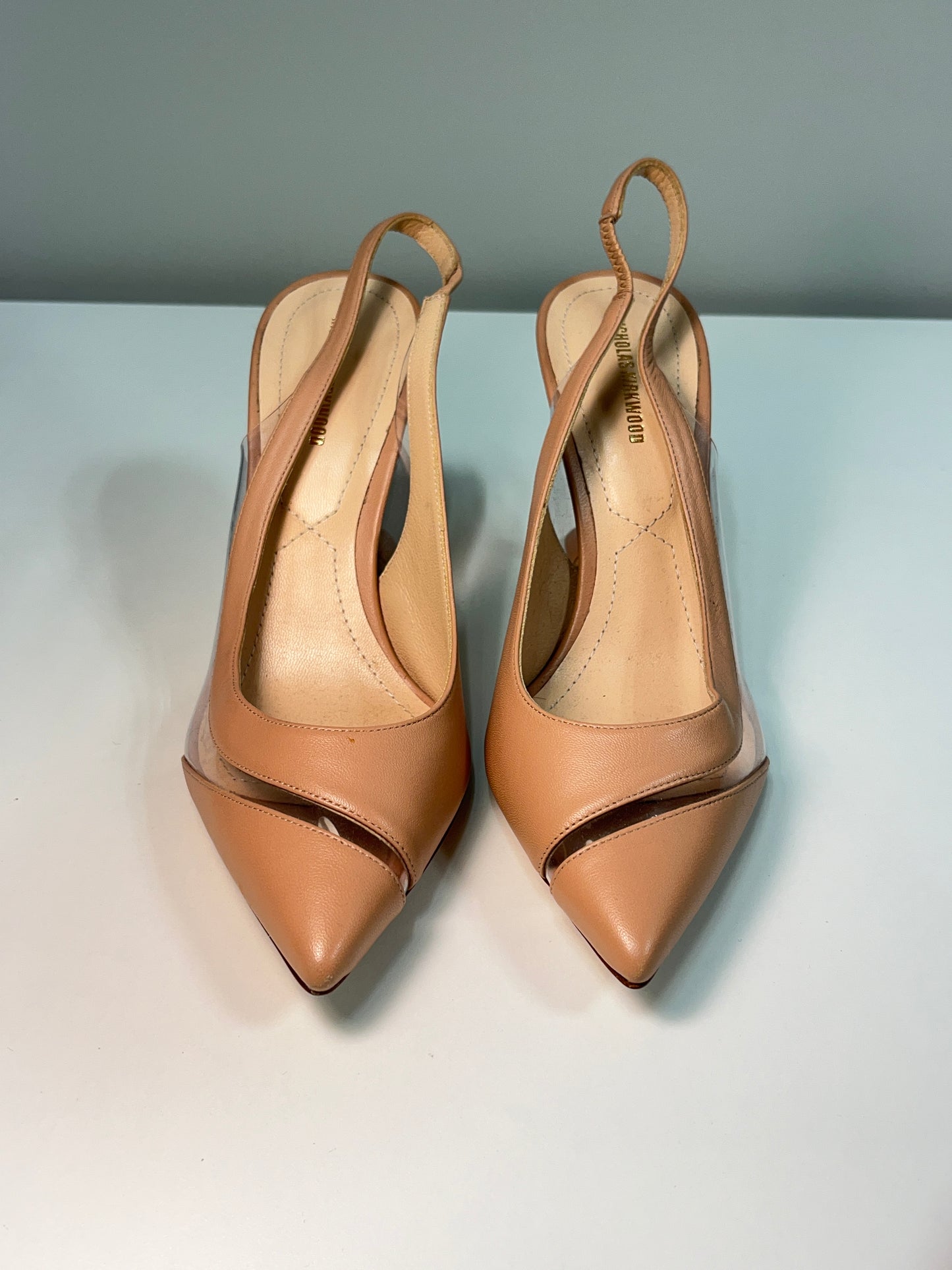 NICHOLAS KIRKWOOD leather Alyssa slingback pumps (37IT/38EU)