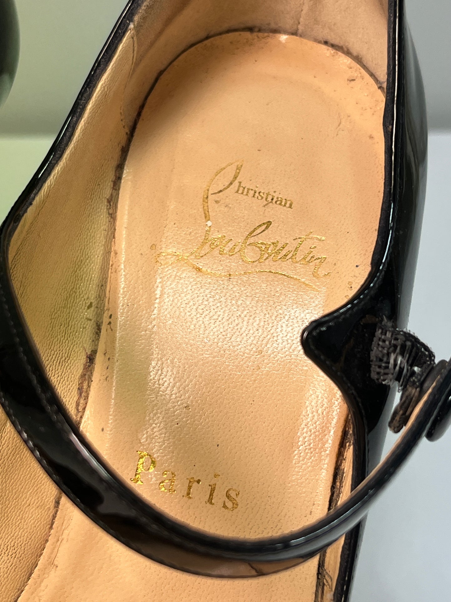 CHRISTIAN LOUBOTIN 'Alta Lowa' black pumps (36.5)