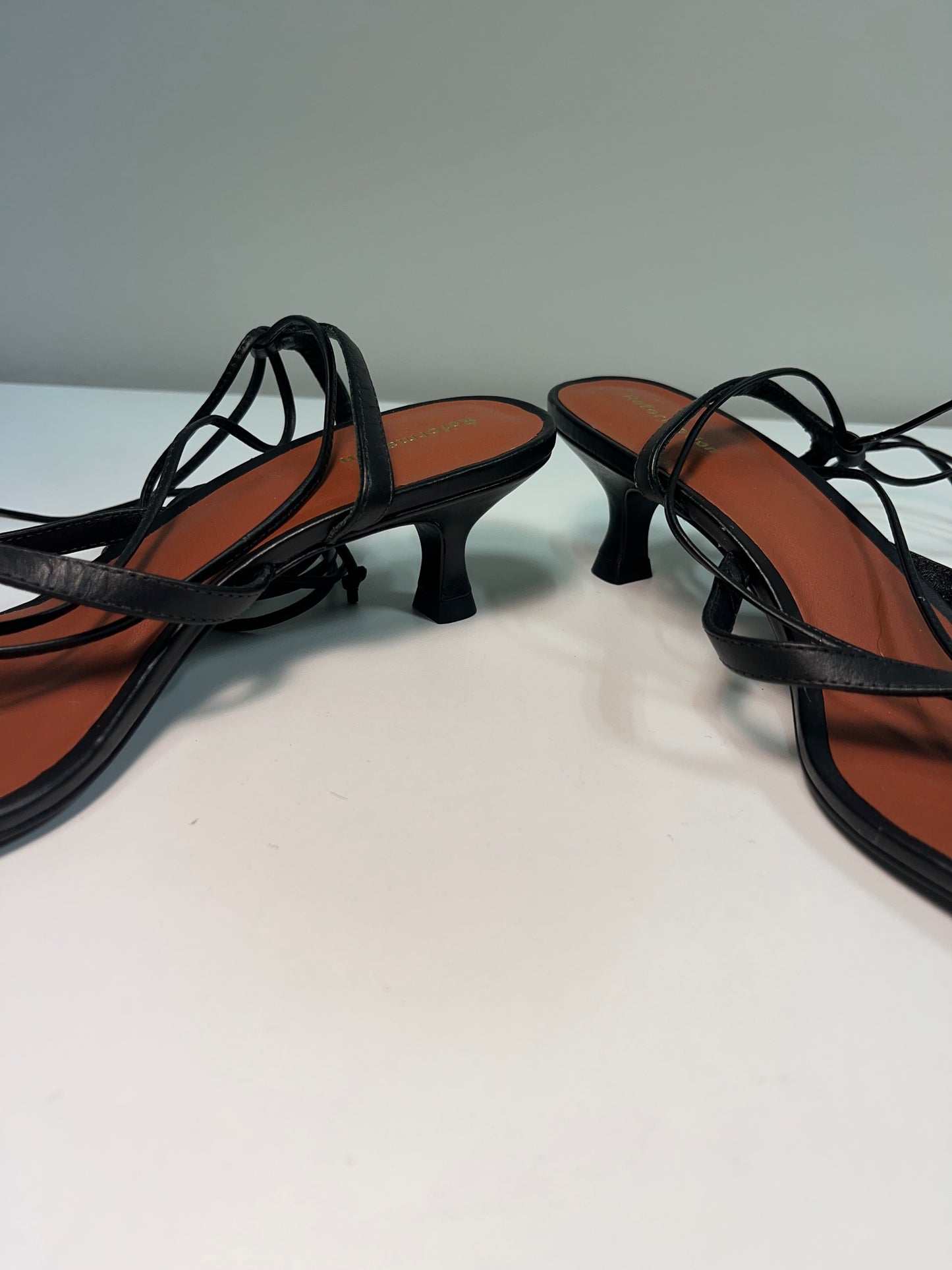 REFORMATION 'Selene' leather heel sandals (37)