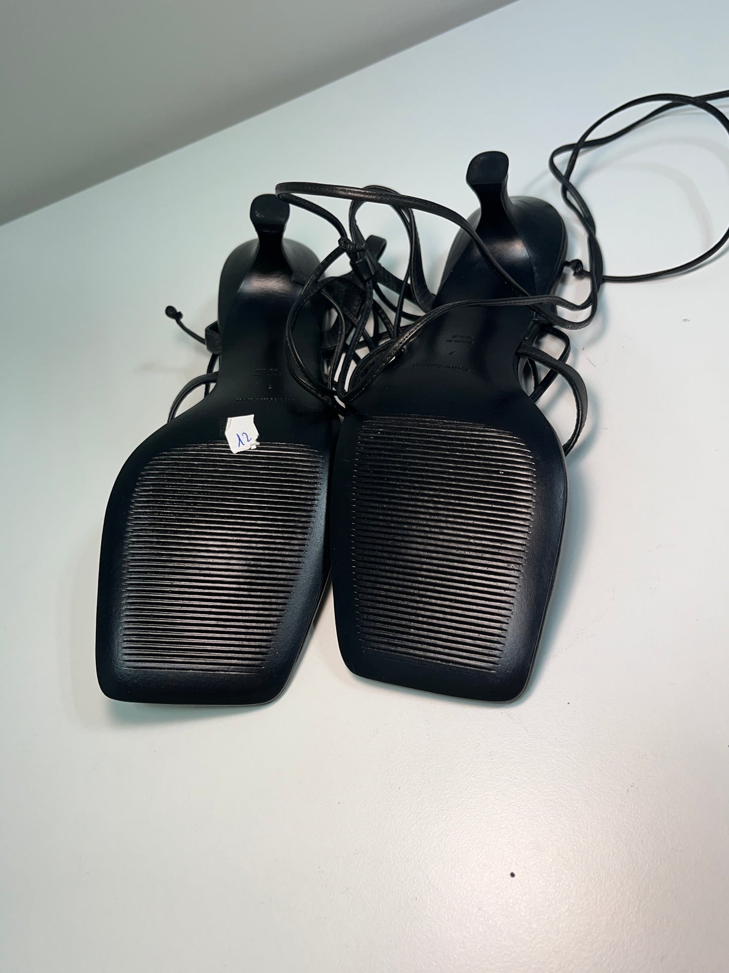 REFORMATION 'Selene' leather heel sandals (37)
