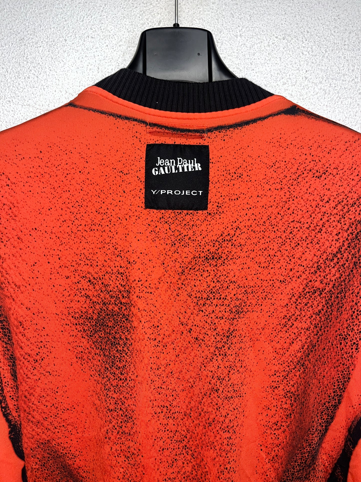 Y/PROJECT x JEAN PAUL GAULTIER red printed cable knit longsleeve