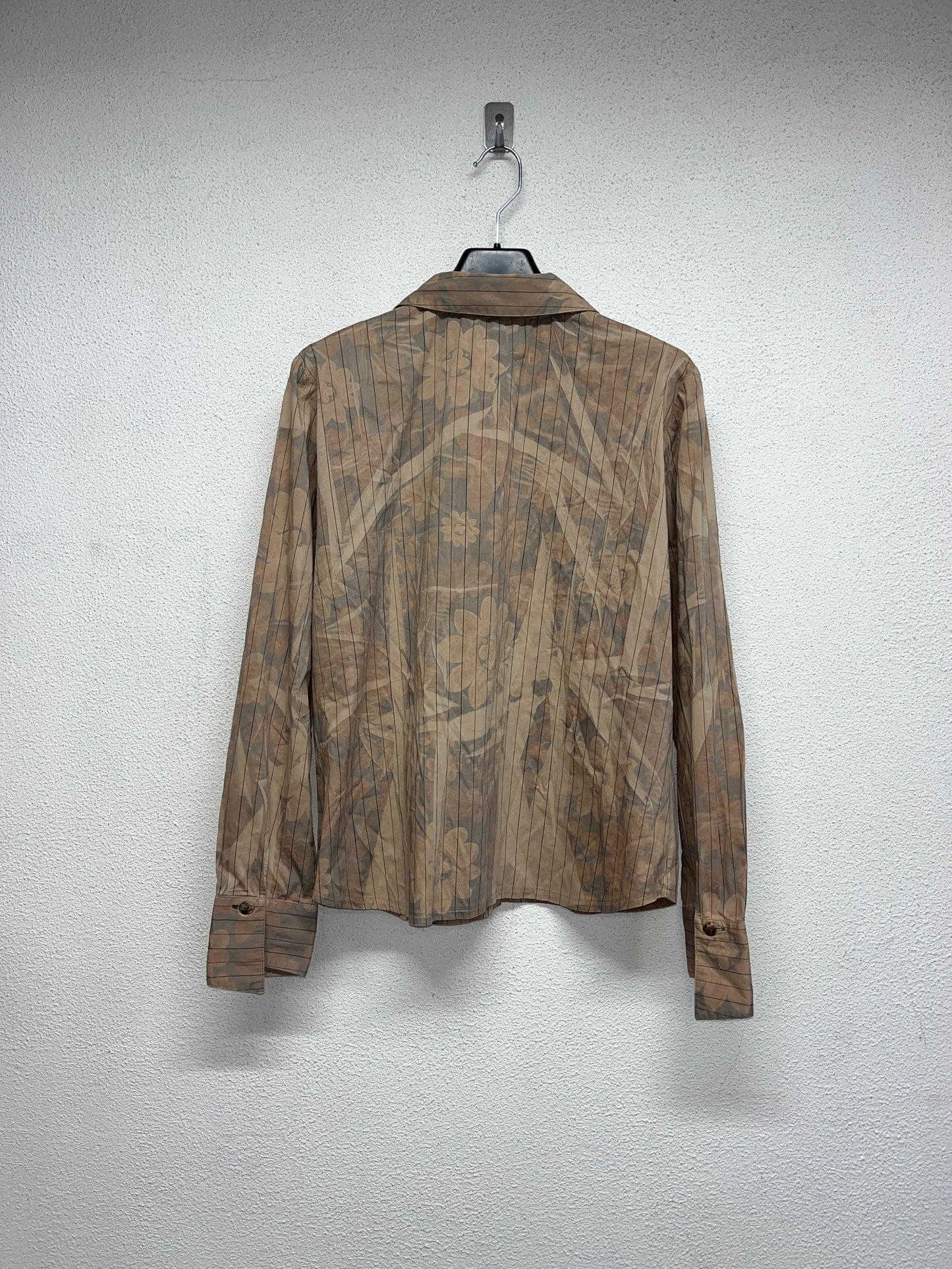 VINTAGE beige printed shirt (M)