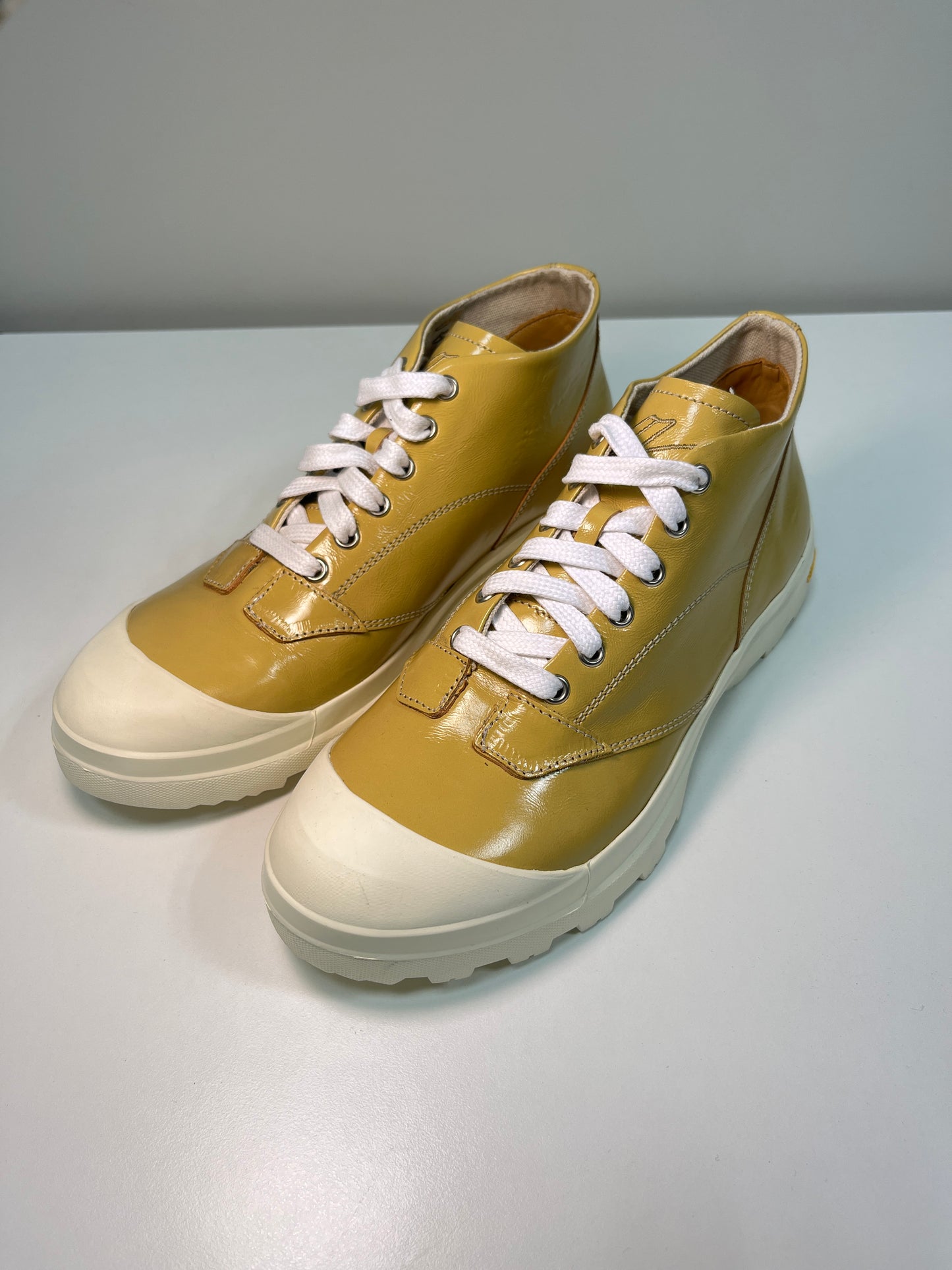 OUR LEGACY Tar Dip yellow leather mid shoes (41)