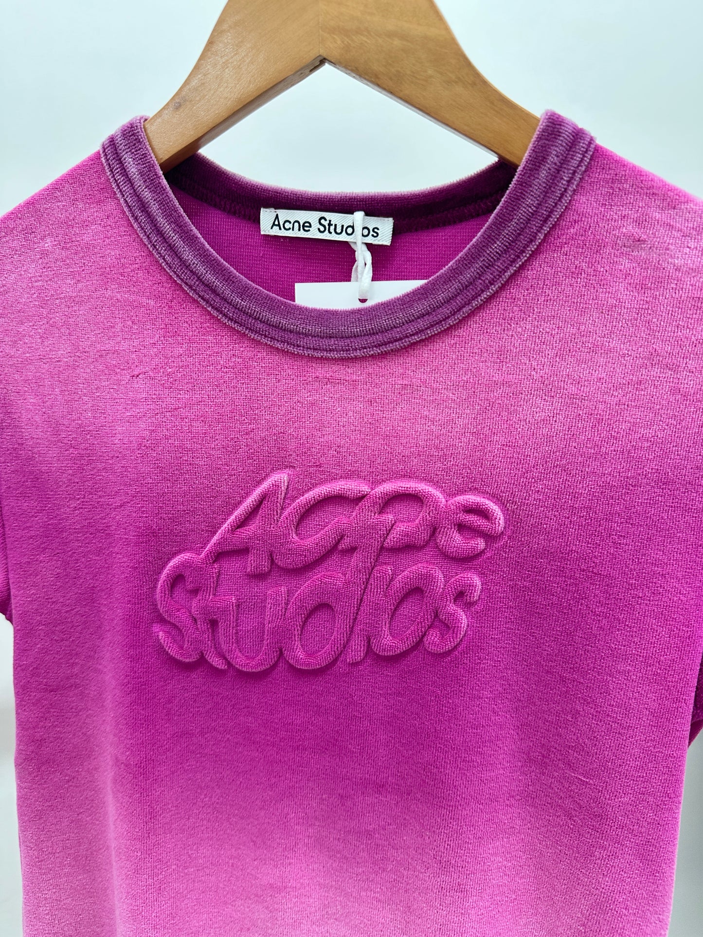 ACNE STUDIOS towel logo t-shirt (XS/S)