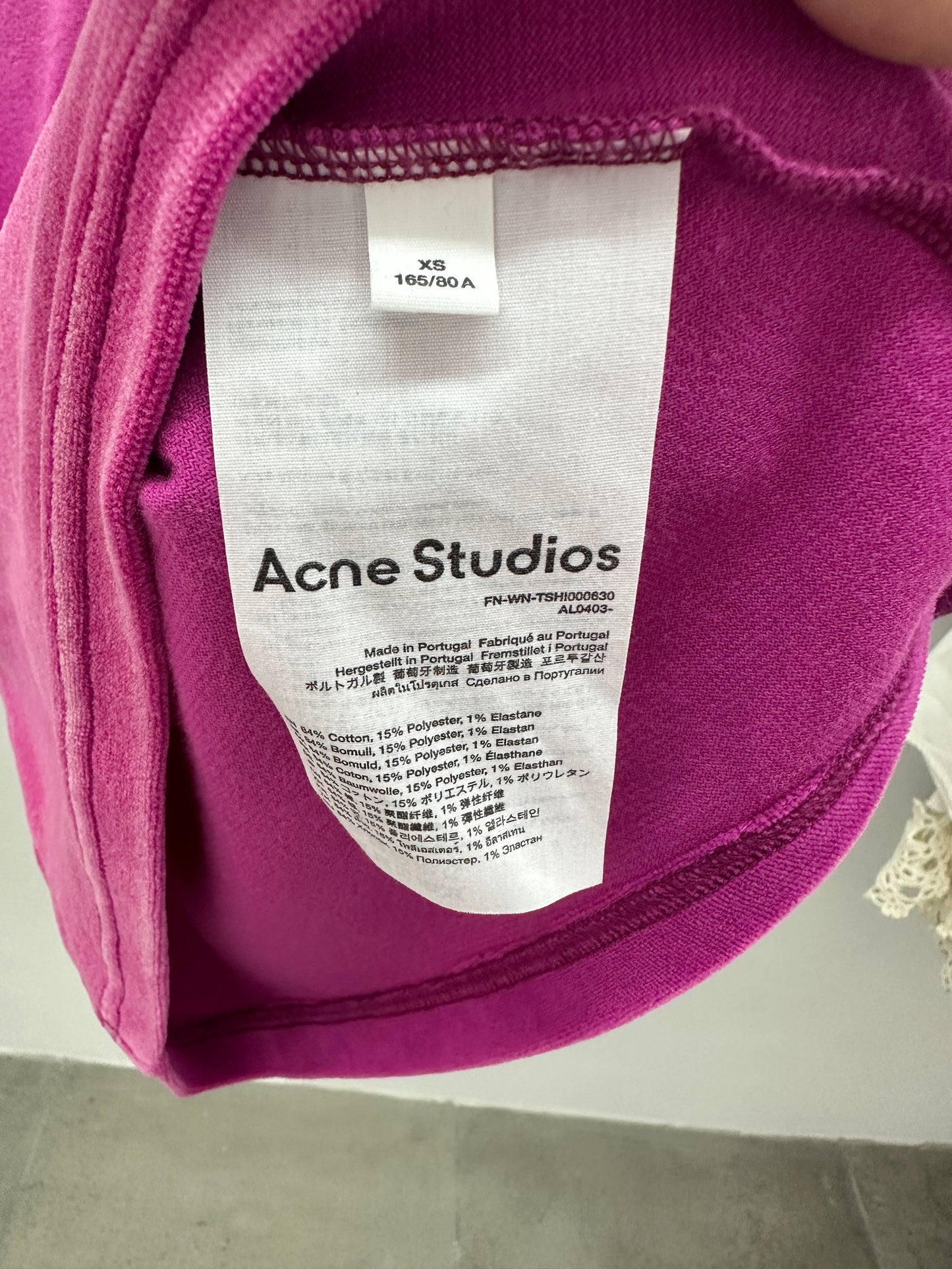 ACNE STUDIOS towel logo t-shirt (XS/S)