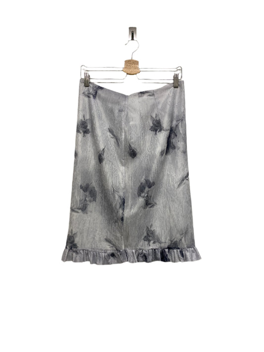 VINTAGE silk-like abstract skirt (L)