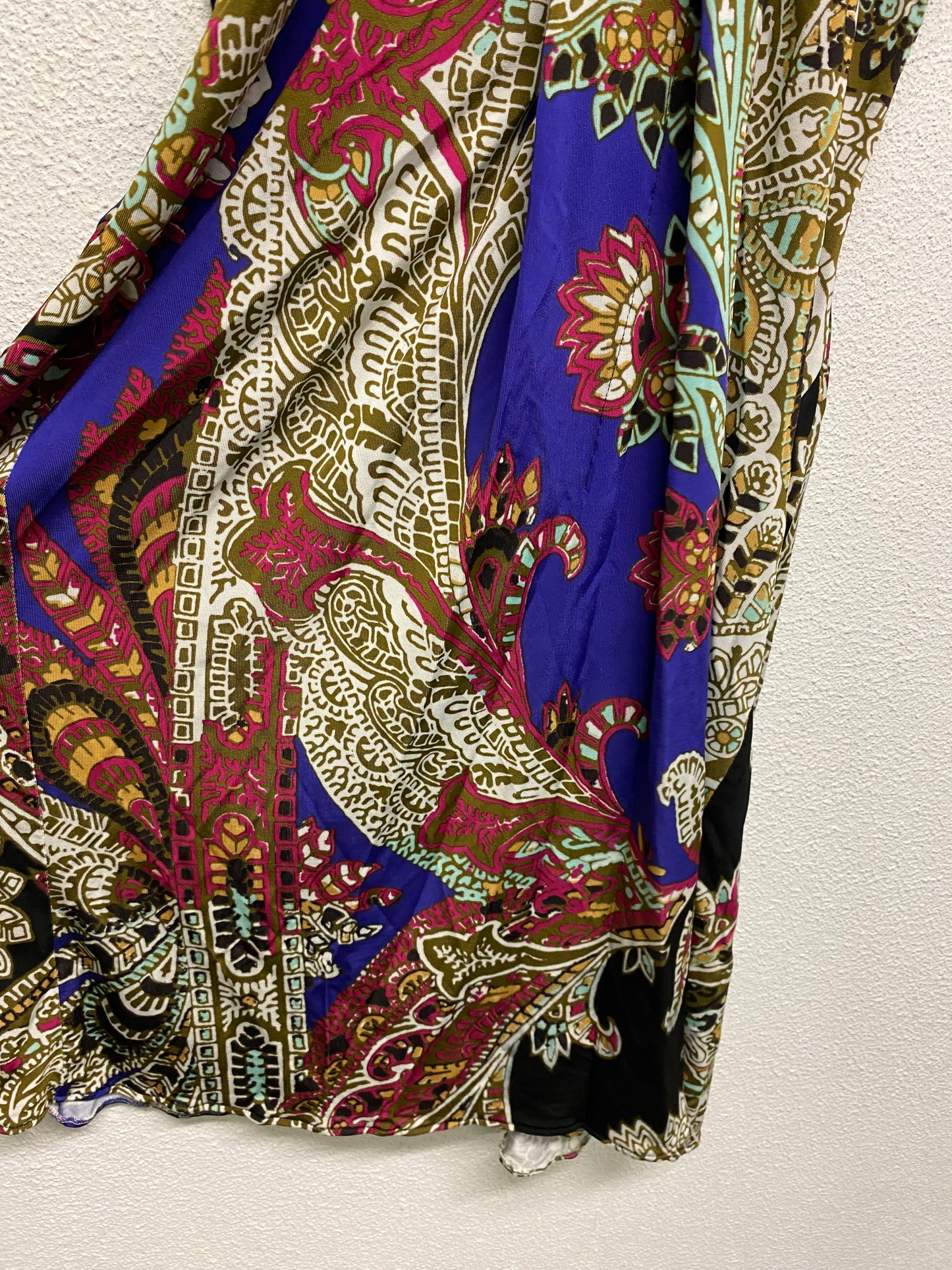 ROBERTO CAVALLI viscose multi pattern strap dress (XS)