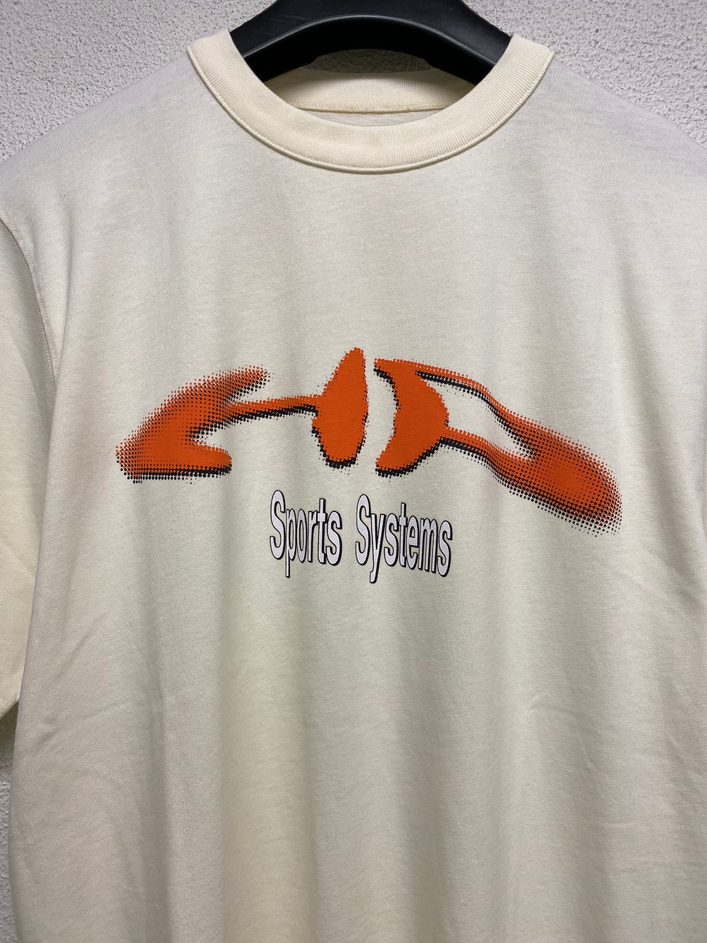 HERON PRESTON ecru graphic tee (M)