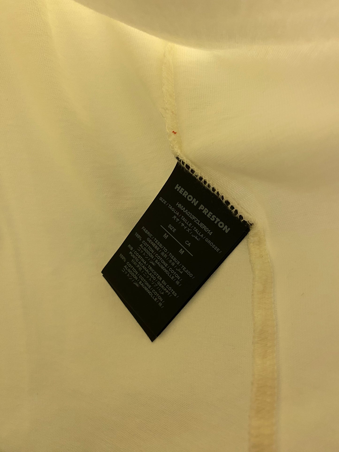 HERON PRESTON ecru graphic tee (M)