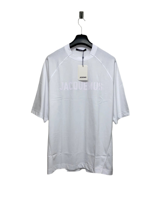 JACQUEMUS white logo tee (S/M)