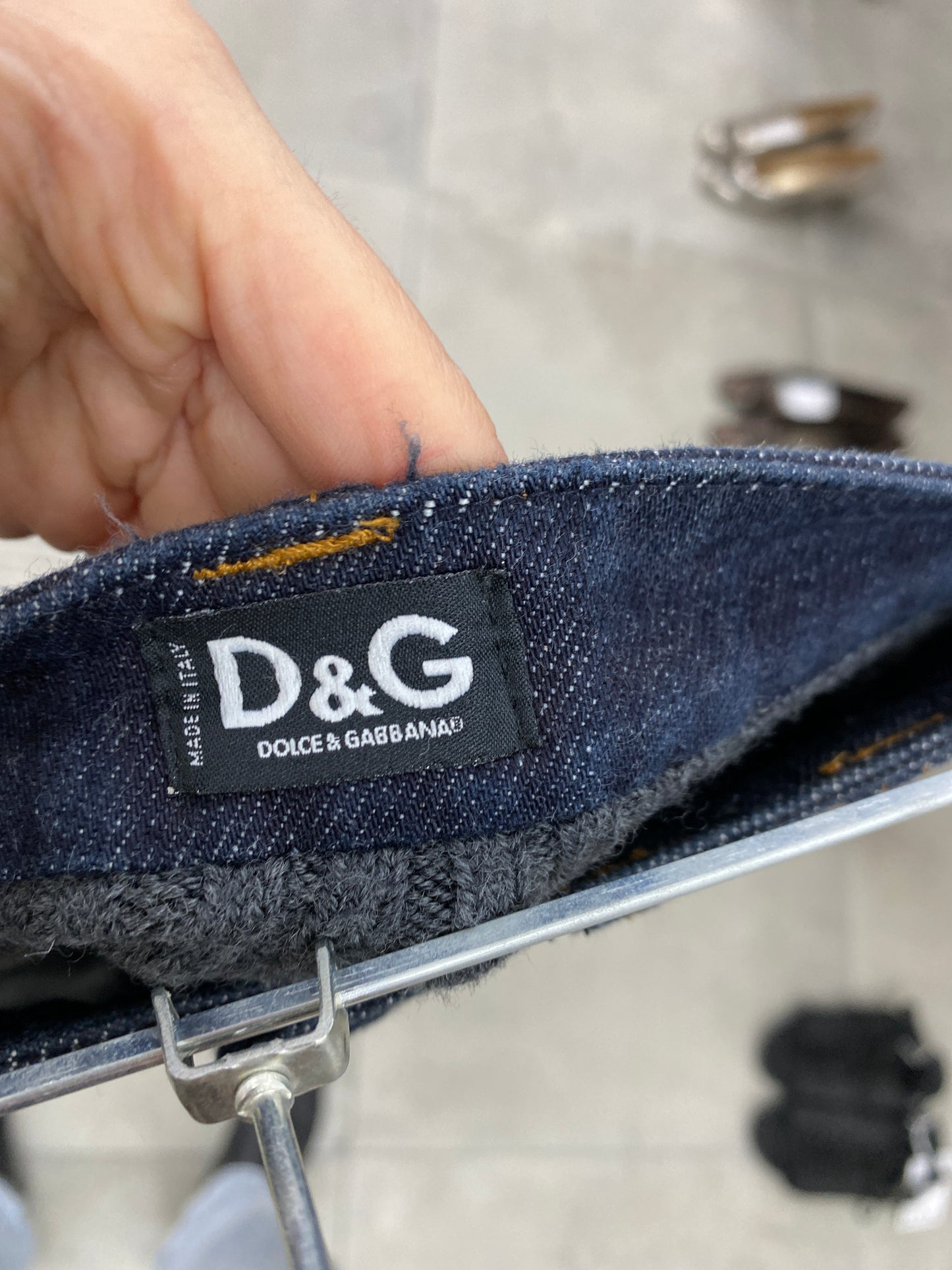 DOLCE & GABBANA wool and denim skirt (M)