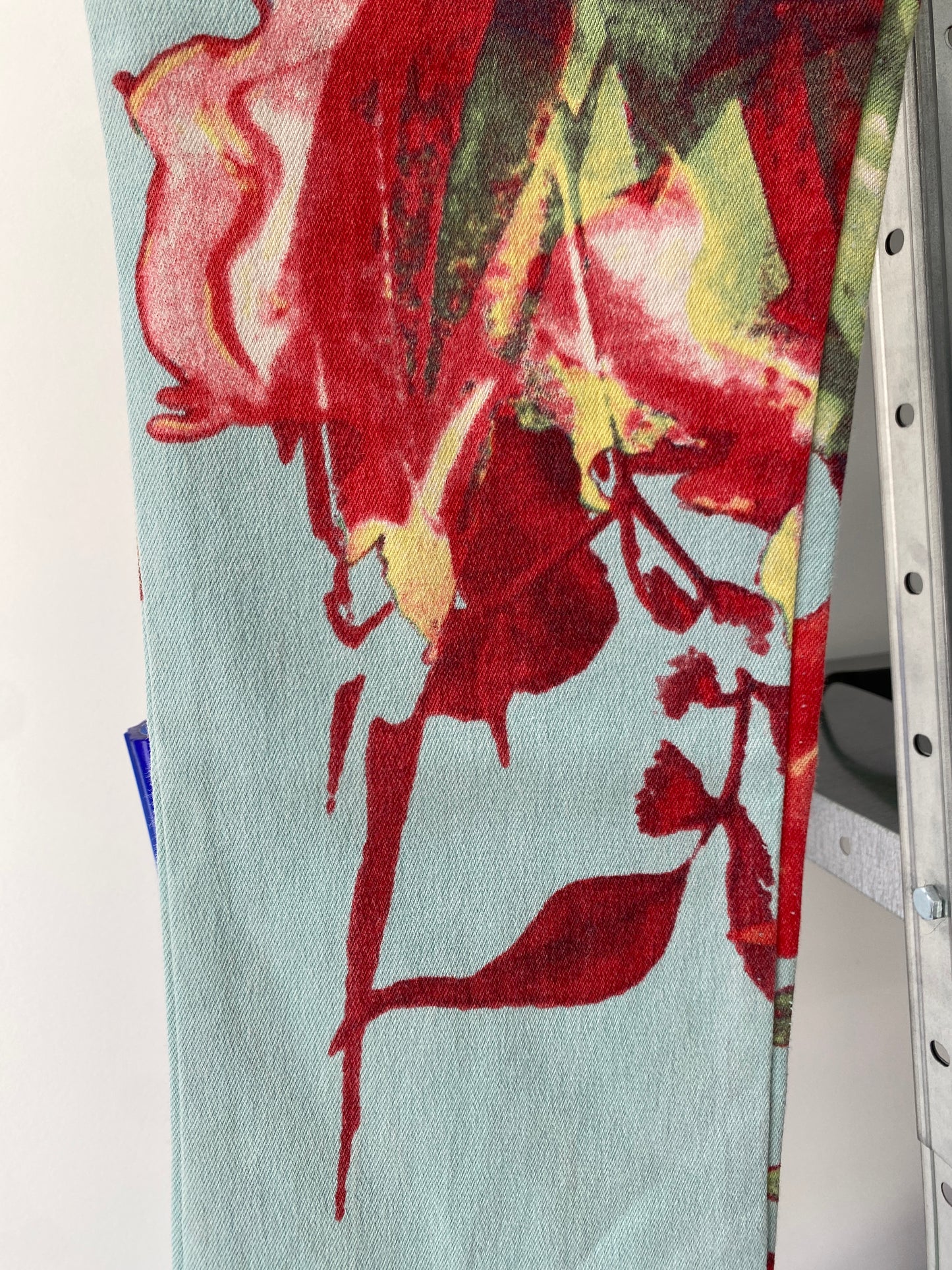 ROBERTO CAVALLI abstract floral motif trousers (M)