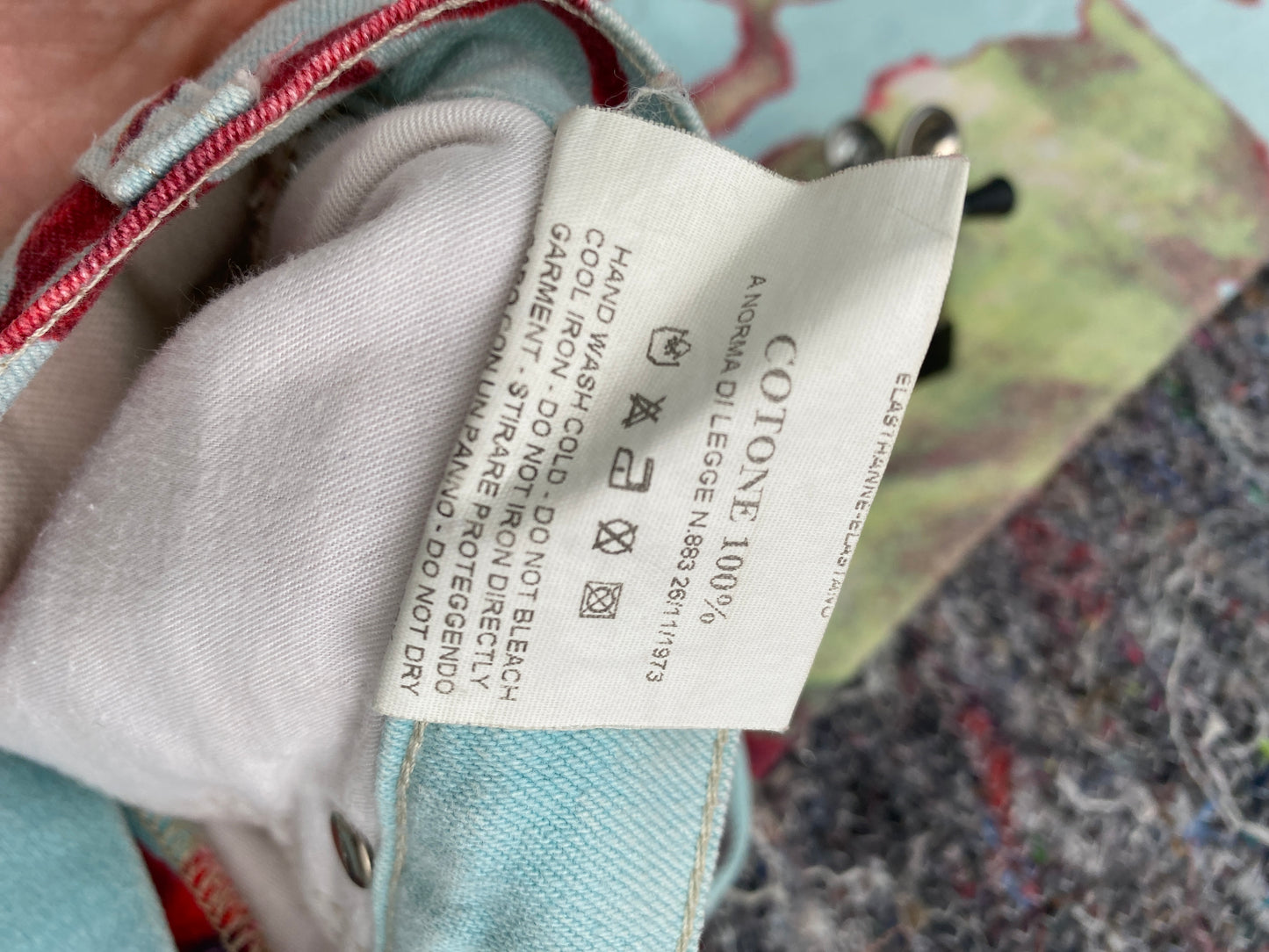 ROBERTO CAVALLI abstract floral motif trousers (M)