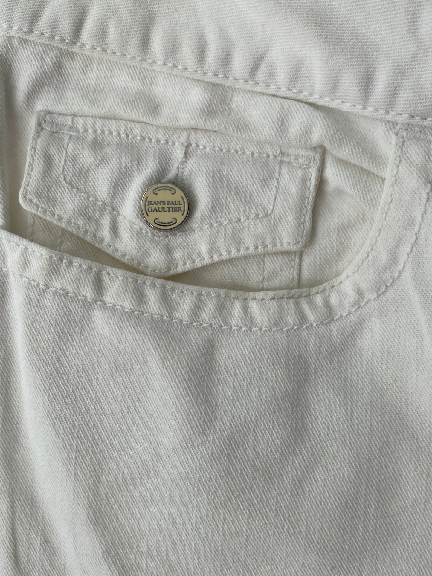 JEAN PAUL GAULTIER white jeans (S)
