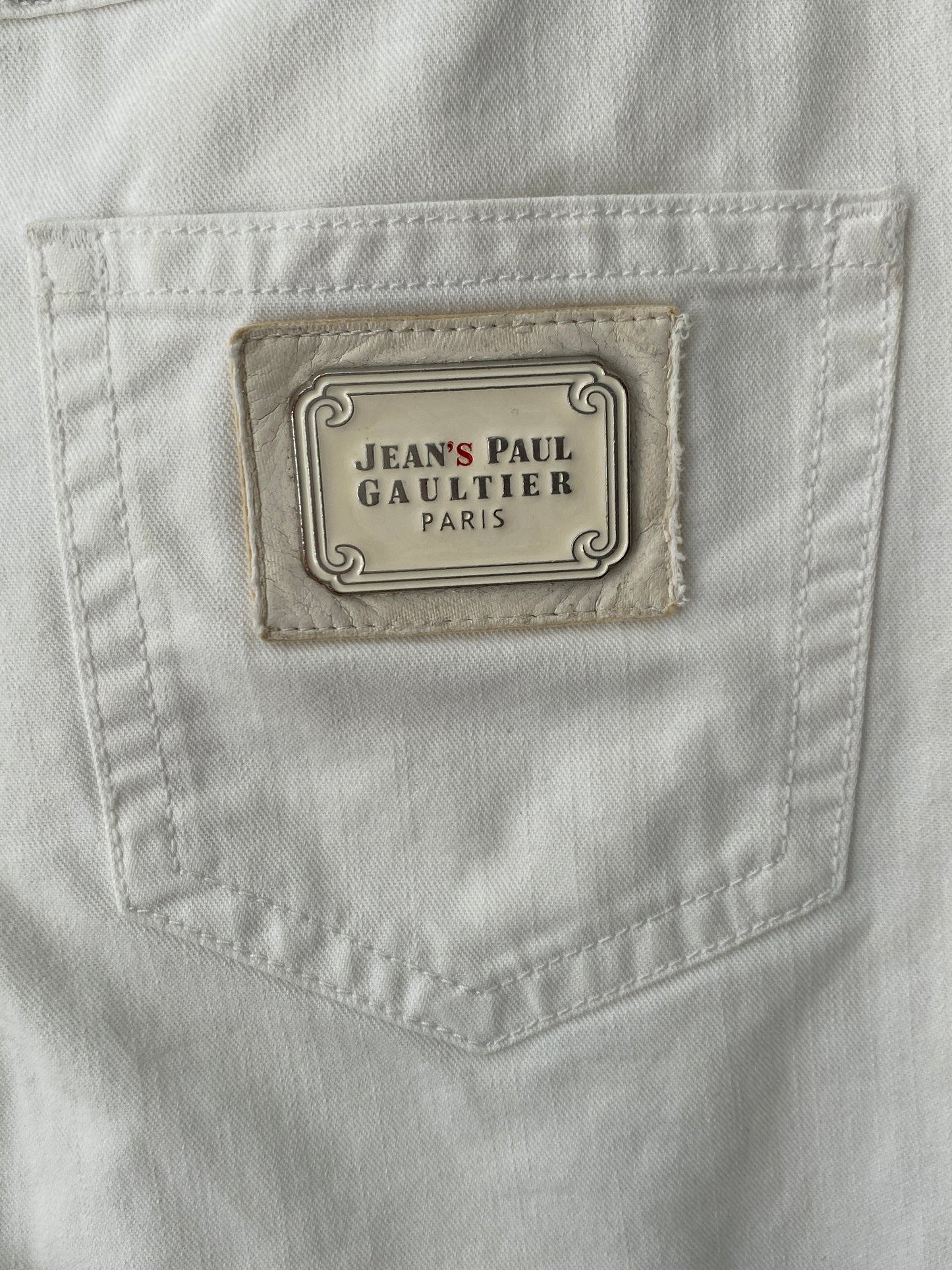 JEAN PAUL GAULTIER white jeans (S)