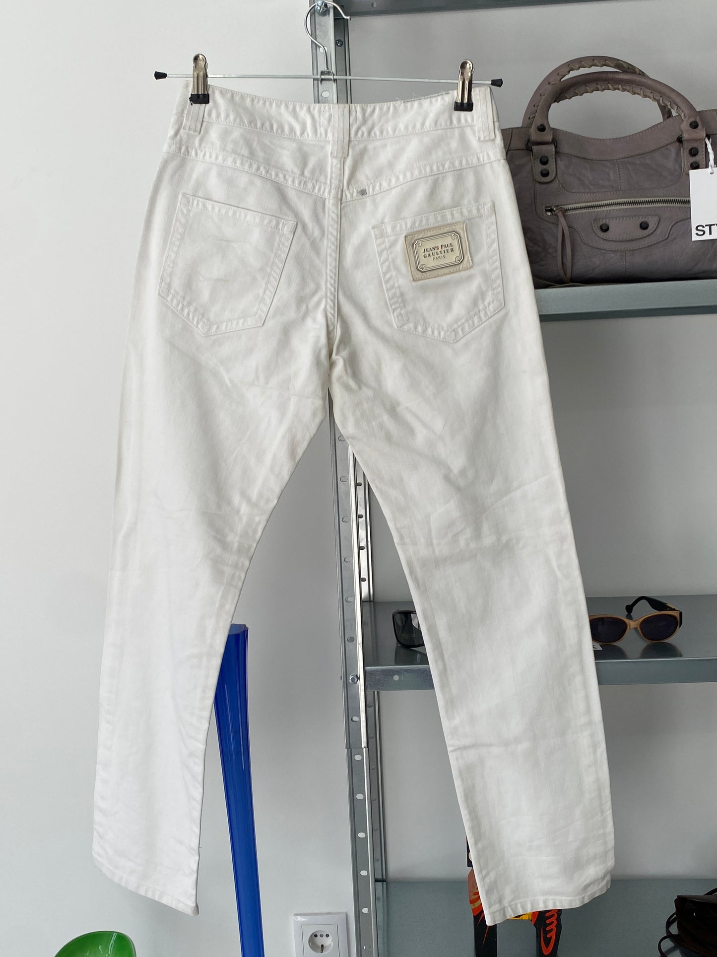 JEAN PAUL GAULTIER white jeans (S)