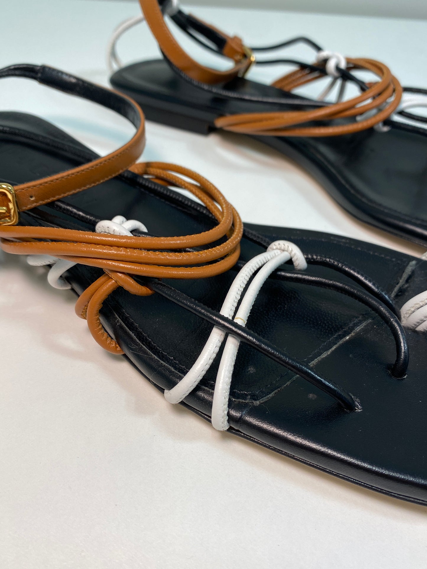JW ANDERSON black leather sandals (37)
