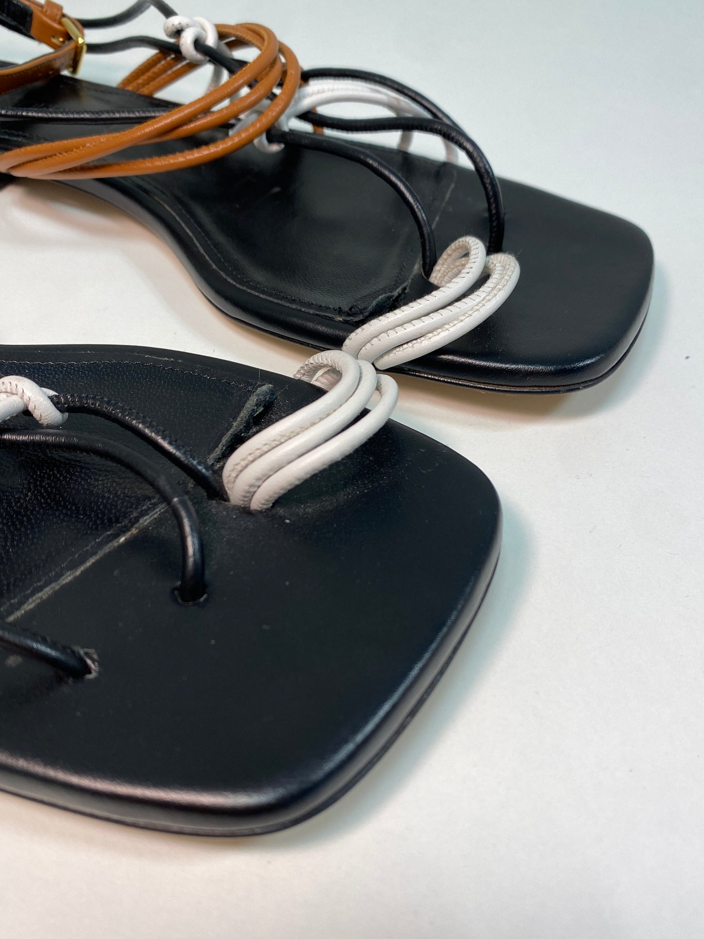 JW ANDERSON black leather sandals (37)