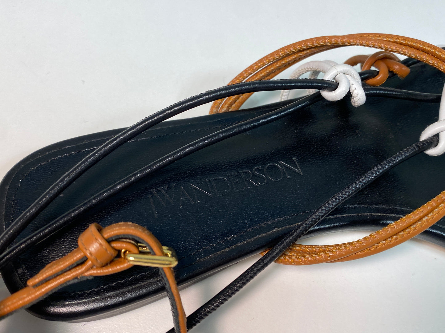 JW ANDERSON black leather sandals (37)