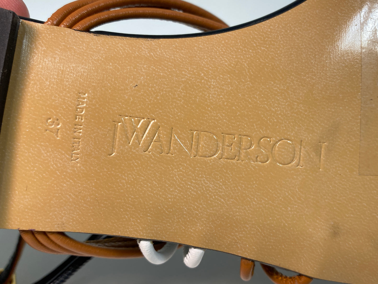 JW ANDERSON black leather sandals (37)