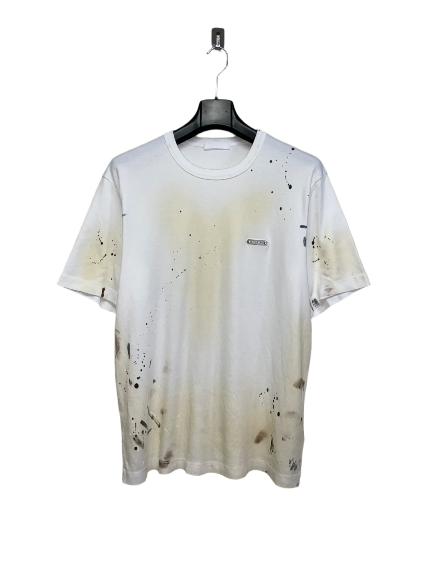 HELMUT LANG painted white t-shirt (XL)