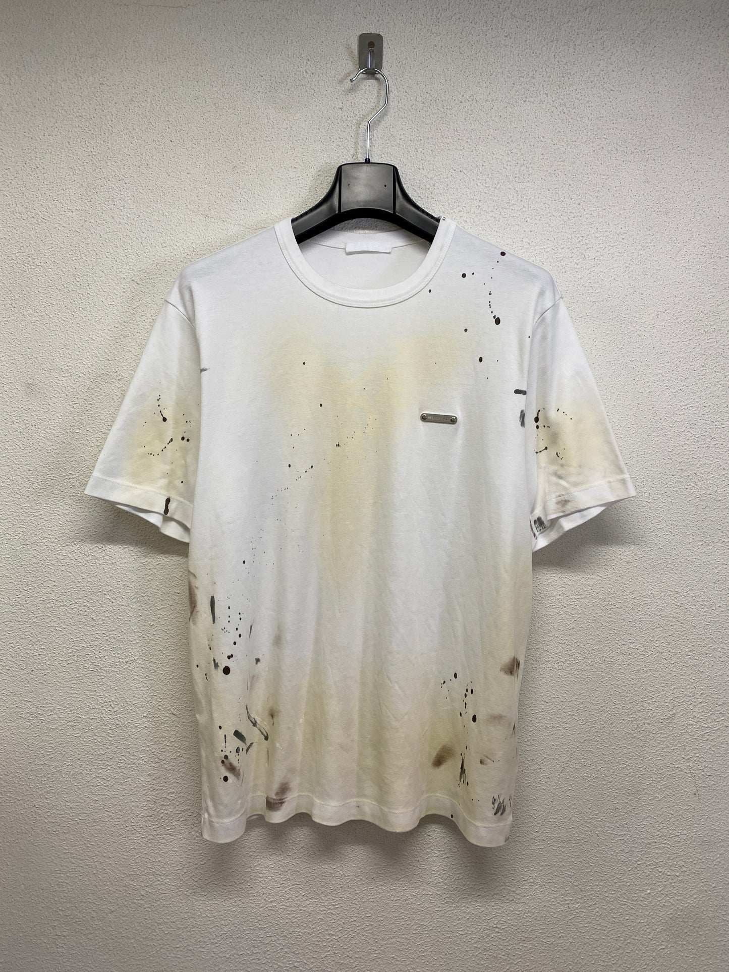 HELMUT LANG painted white t-shirt (XL)