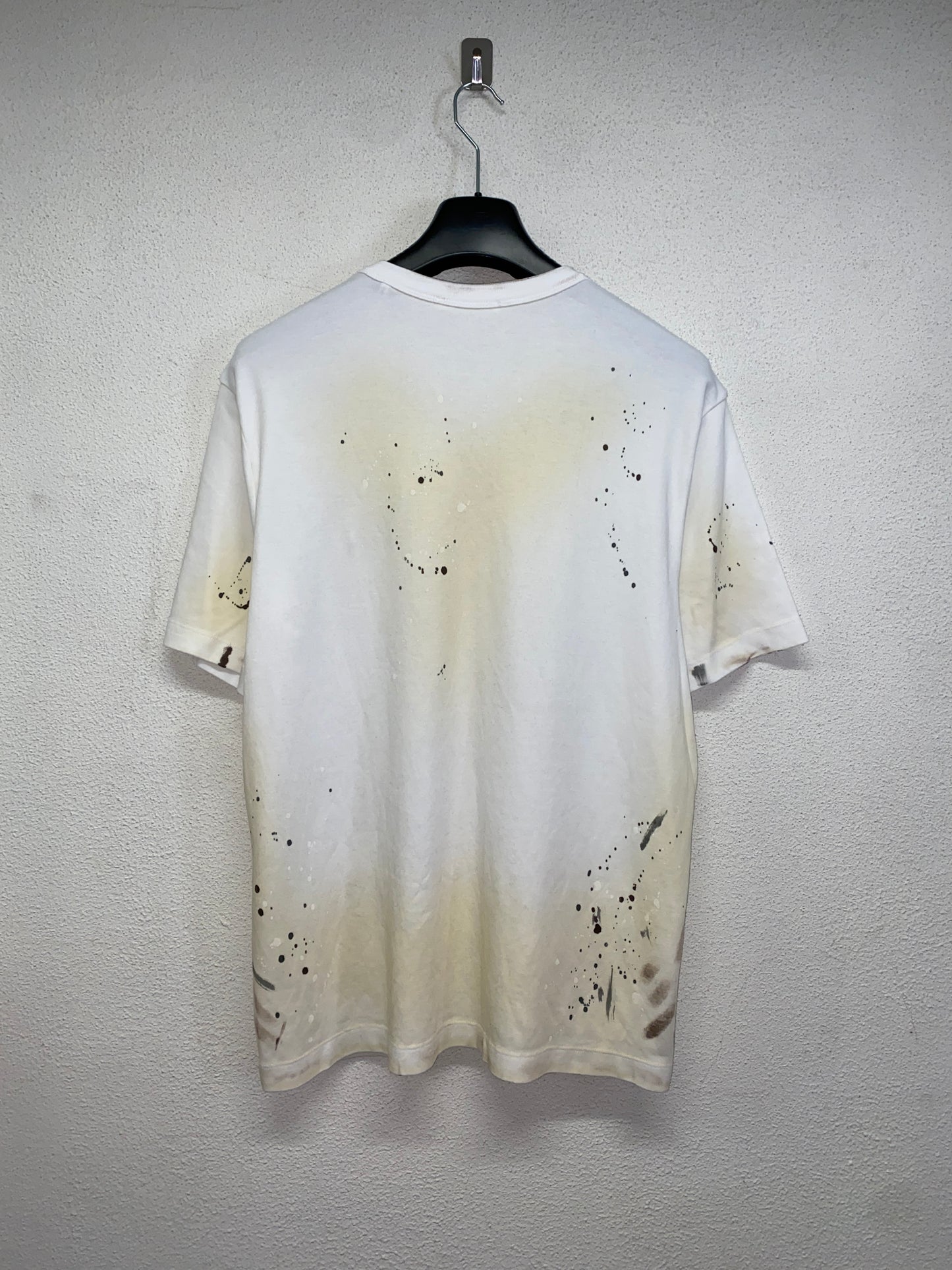 HELMUT LANG painted white t-shirt (XL)