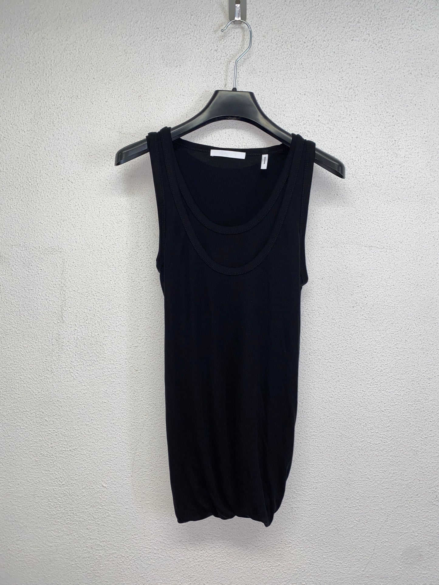 HELMUT LANG double layer black cotton top and dress (XS)