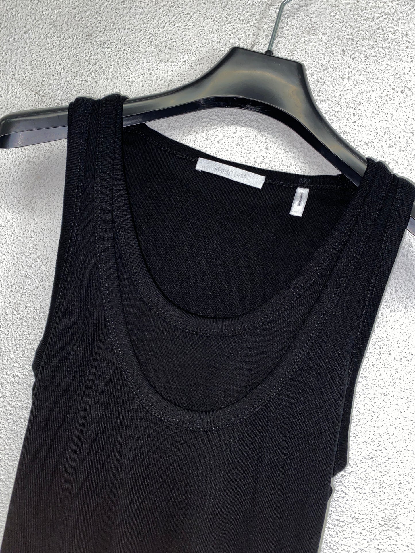 HELMUT LANG double layer black cotton top and dress (XS)