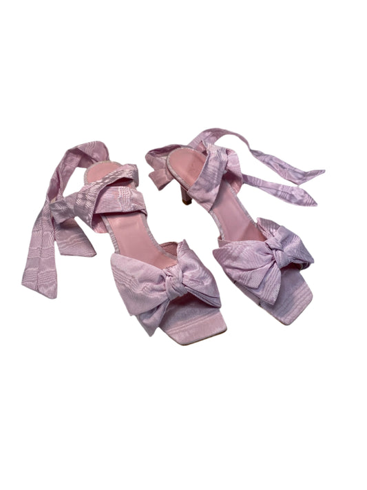 GANNI pink bow sandals (38)